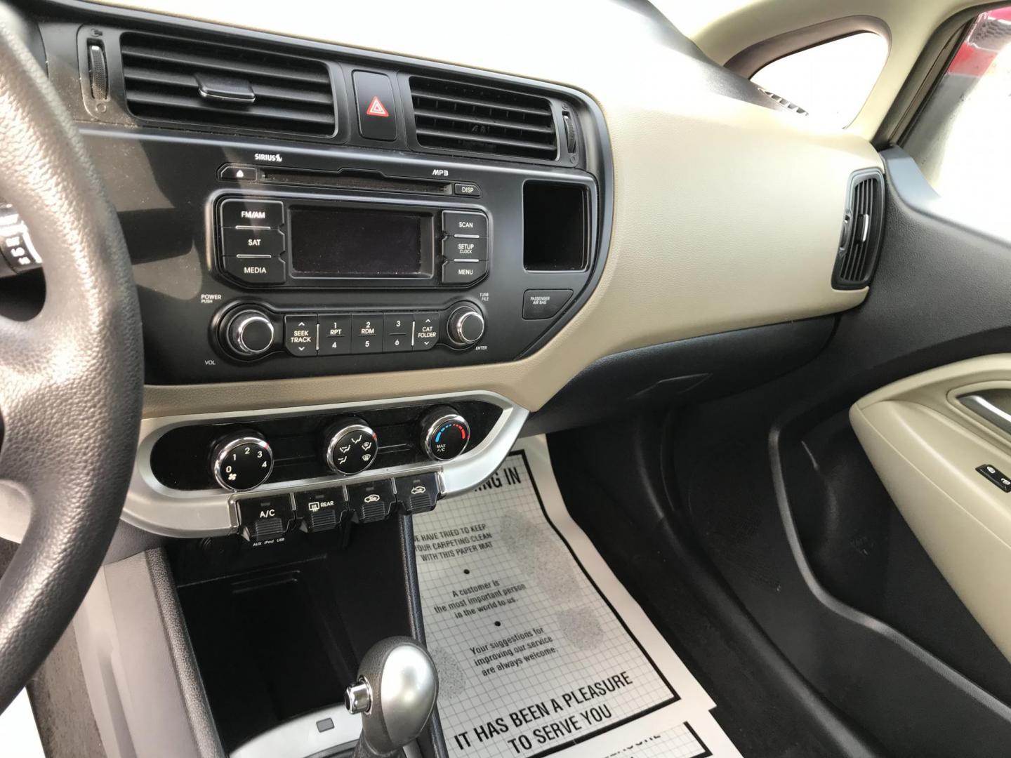 2015 Black /Tan Kia Rio LX (KNADM4A35F6) with an 1.6L L4 DOHC 16V engine, Automatic transmission, located at 577 Chester Pike, Prospect Park, PA, 19076, (610) 237-1015, 39.886154, -75.302338 - 2015 Kia Rio LX: Only 104k miles, great on gas, new PA inspection, SUPER CLEAN, runs LIKE NEW! This vehicle comes inspected and has been given a bumper to bumper safety check. It is very clean, reliable, and well maintained. We offer a unique pay plan that is known for being the easiest and faste - Photo#12