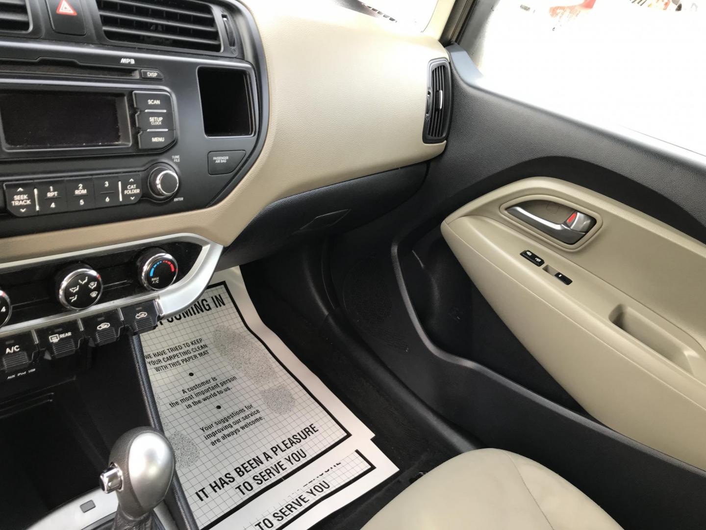 2015 Black /Tan Kia Rio LX (KNADM4A35F6) with an 1.6L L4 DOHC 16V engine, Automatic transmission, located at 577 Chester Pike, Prospect Park, PA, 19076, (610) 237-1015, 39.886154, -75.302338 - 2015 Kia Rio LX: Only 104k miles, great on gas, new PA inspection, SUPER CLEAN, runs LIKE NEW! This vehicle comes inspected and has been given a bumper to bumper safety check. It is very clean, reliable, and well maintained. We offer a unique pay plan that is known for being the easiest and faste - Photo#14