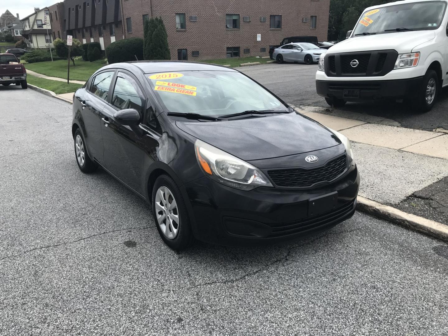 2015 Black /Tan Kia Rio LX (KNADM4A35F6) with an 1.6L L4 DOHC 16V engine, Automatic transmission, located at 577 Chester Pike, Prospect Park, PA, 19076, (610) 237-1015, 39.886154, -75.302338 - 2015 Kia Rio LX: Only 108k miles, great on gas, new PA inspection, SUPER CLEAN, runs LIKE NEW! This vehicle comes inspected and has been given a bumper to bumper safety check. It is very clean, reliable, and well maintained. We offer a unique pay plan that is known for being the easiest and faste- Photo#2