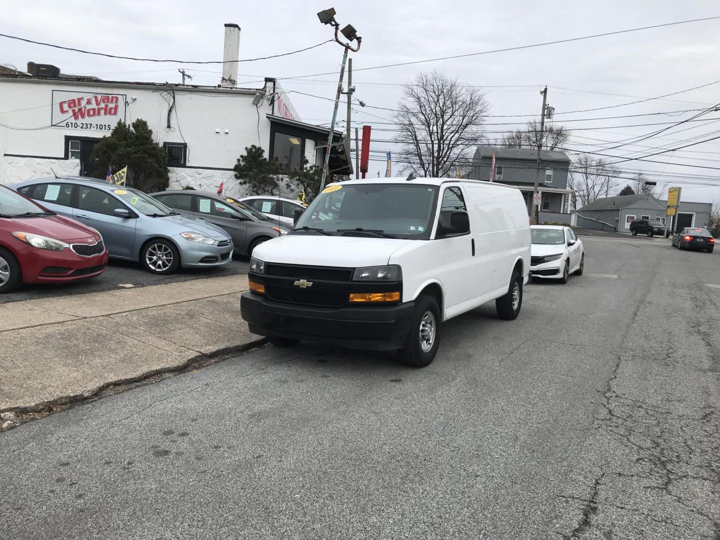 2021 White /Gray Chevrolet Express 2500 Cargo (1GCWGAF71M1) with an 6.6L V8 OHV 16V engine, 6A transmission, located at 577 Chester Pike, Prospect Park, PA, 19076, (610) 237-1015, 39.886154, -75.302338 - 2021 Chevy Express 2500 Cargo Van: no side or rear windows, backup camera, shelving, new PA inspection, FLEET MAINTAINED, runs LIKE NEW! This vehicle comes inspected and has been given a bumper to bumper safety check. It is very clean, reliable, and well maintained. We offer a unique pay plan tha - Photo#1