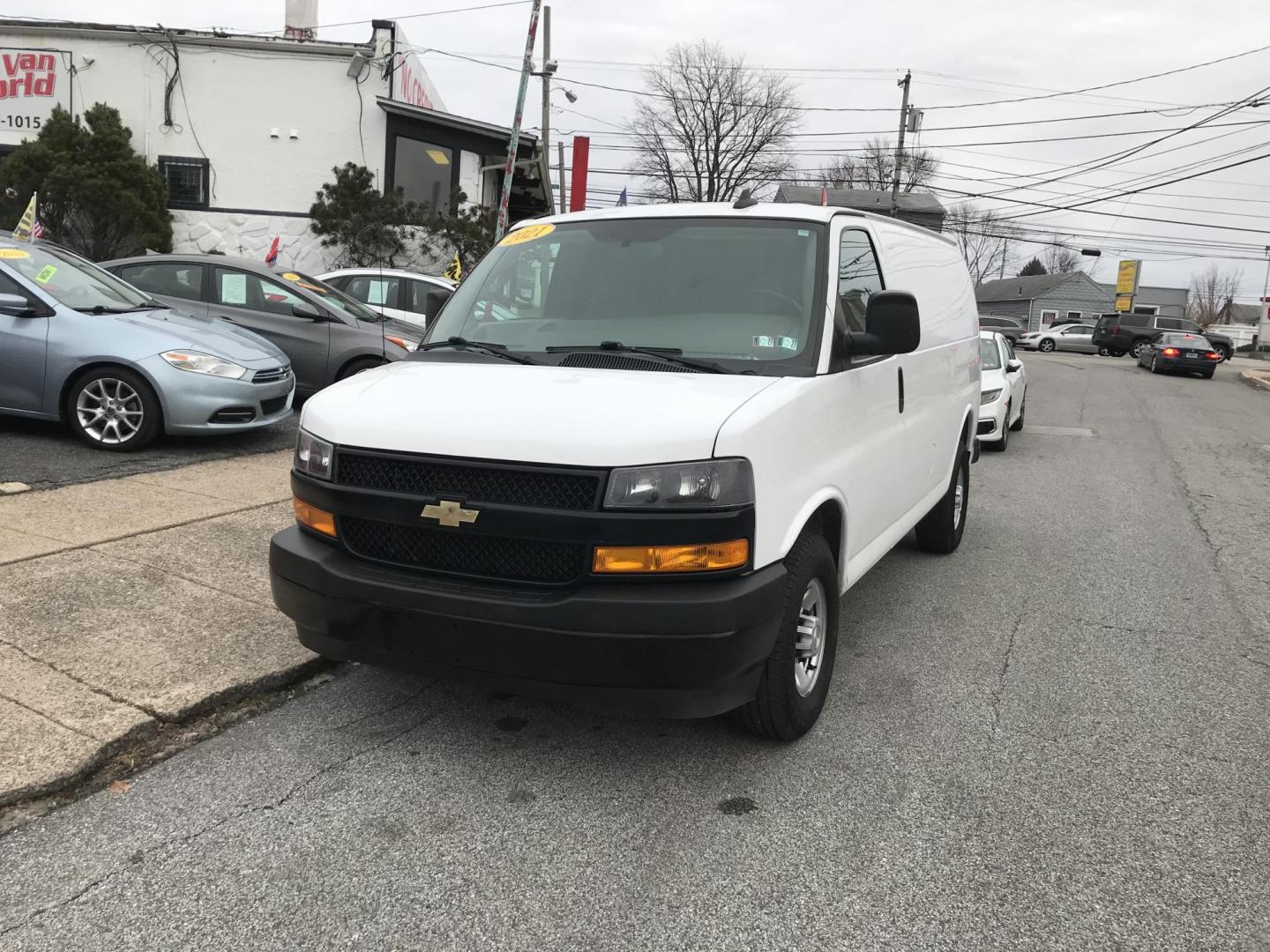 2021 White /Gray Chevrolet Express 2500 Cargo (1GCWGAF71M1) with an 6.6L V8 OHV 16V engine, 6A transmission, located at 577 Chester Pike, Prospect Park, PA, 19076, (610) 237-1015, 39.886154, -75.302338 - 2021 Chevy Express 2500 Cargo Van: no side or rear windows, backup camera, shelving, new PA inspection, FLEET MAINTAINED, runs LIKE NEW! This vehicle comes inspected and has been given a bumper to bumper safety check. It is very clean, reliable, and well maintained. We offer a unique pay plan tha - Photo#2