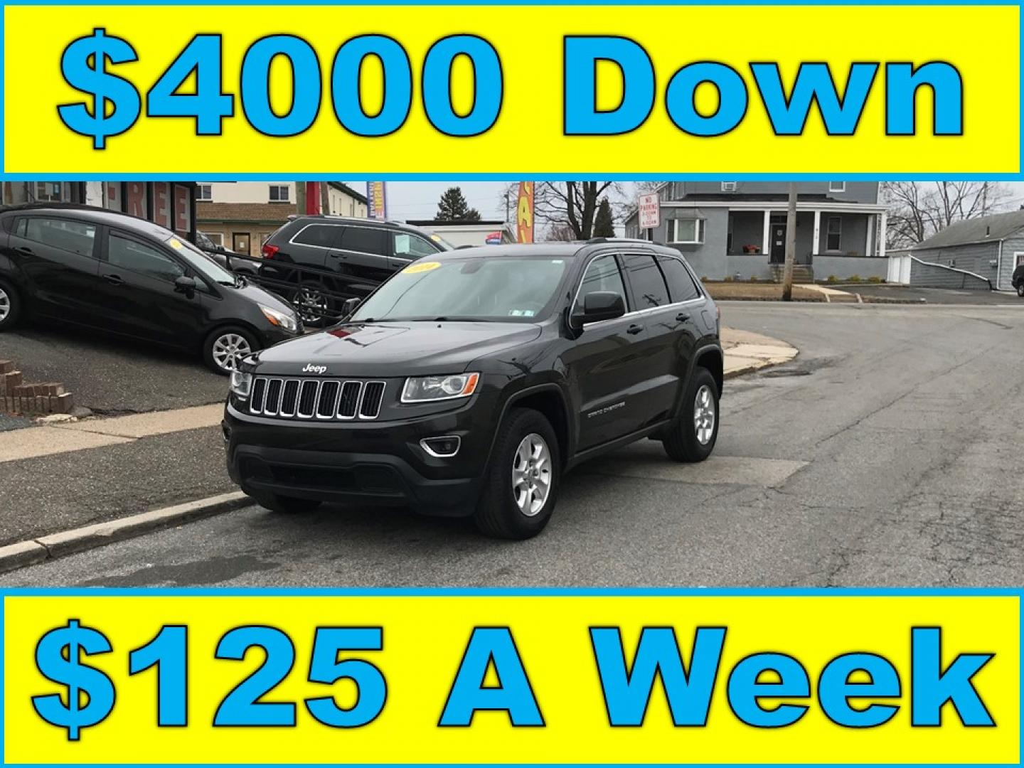 2014 Black /Black Jeep Grand Cherokee Laredo 4WD (1C4RJFAG7EC) with an 3.6L V6 DOHC 24V engine, 5-Speed Automatic transmission, located at 577 Chester Pike, Prospect Park, PA, 19076, (610) 237-1015, 39.886154, -75.302338 - 2014 Jeep Grand Cherokee Laredo: Only 115k miles, new PA inspection, SUPER CLEAN, runs LIKE NEW! This vehicle comes inspected and has been given a bumper to bumper safety check. It is very clean, reliable, and well maintained. We offer a unique pay plan that is known for being the easiest and fas - Photo#0