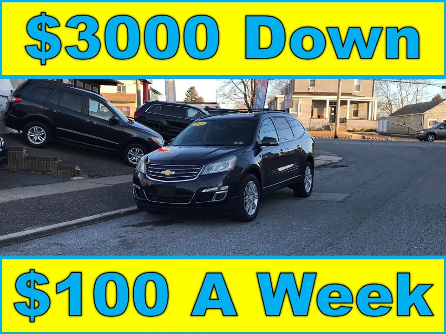 2015 Blue /Gray Chevrolet Traverse 1LT FWD (1GNKRGKDXFJ) with an 3.6L V6 DOHC 24V engine, 6-Speed Automatic transmission, located at 577 Chester Pike, Prospect Park, PA, 19076, (610) 237-1015, 39.886154, -75.302338 - 2015 Chevrolet Traverse 1LT: Backup camera, 3rd row seating, new PA inspection, SUPER CLEAN, runs LIKE NEW! This vehicle comes inspected and has been given a bumper to bumper safety check. It is very clean, reliable, and well maintained. We offer a unique pay plan that is known for being the easi - Photo#0