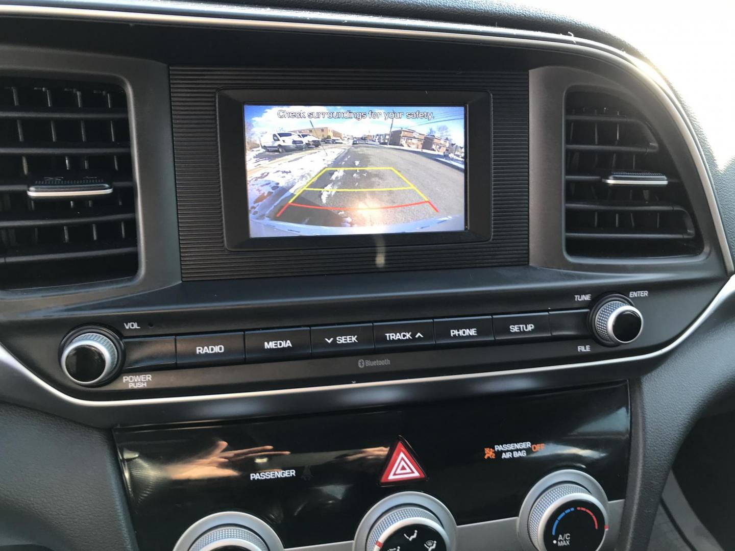 2019 White /Gray Hyundai Elantra SE 6AT (5NPD74LF8KH) with an 1.8L L4 DOHC 16V engine, 6A transmission, located at 577 Chester Pike, Prospect Park, PA, 19076, (610) 237-1015, 39.886154, -75.302338 - Photo#13