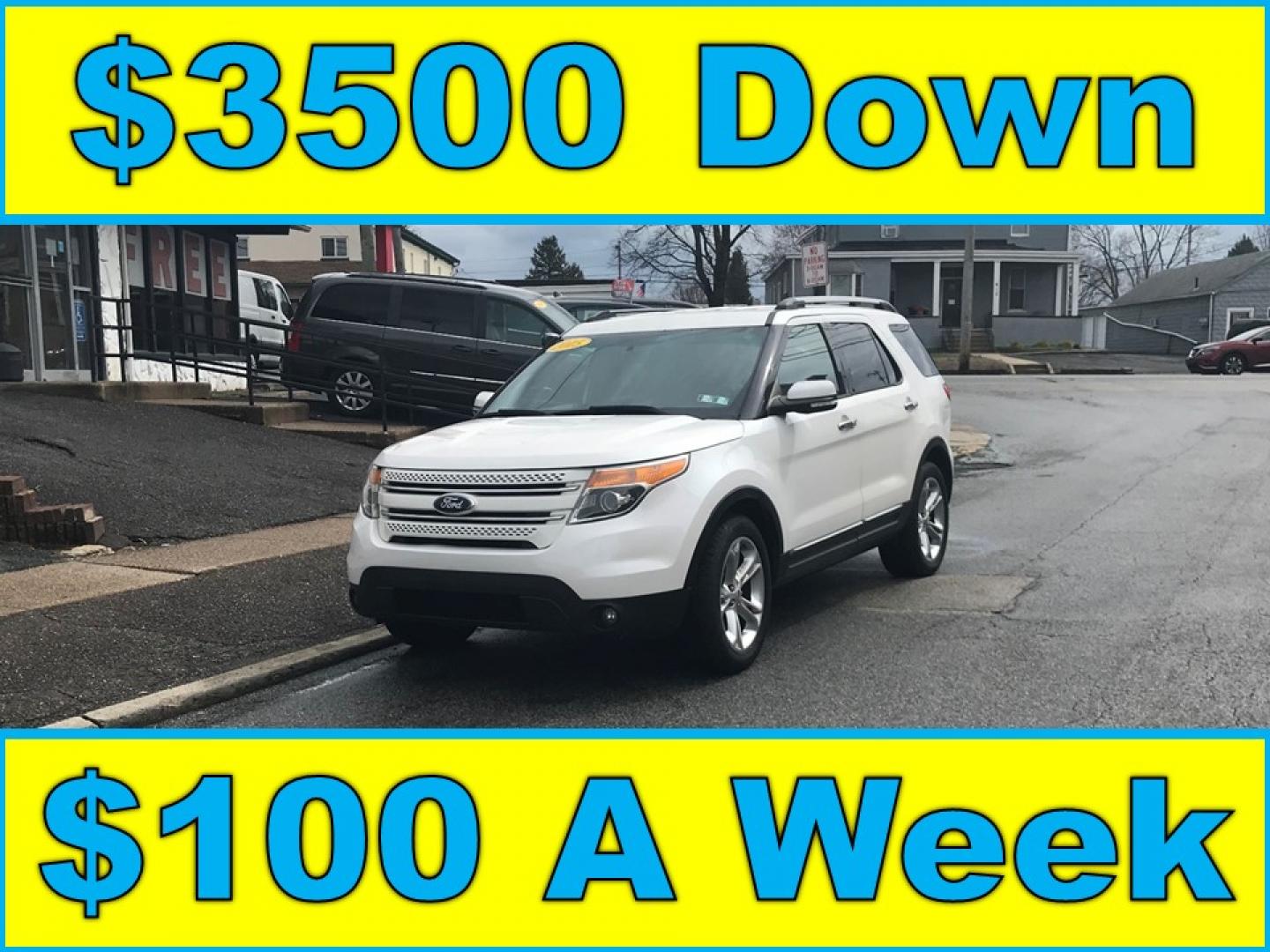 2015 White /Tan Ford Explorer Limited 4WD (1FM5K8F8XFG) with an 3.5L V6 DOHC 24V engine, 6-Speed Automatic transmission, located at 577 Chester Pike, Prospect Park, PA, 19076, (610) 237-1015, 39.886154, -75.302338 - Photo#0