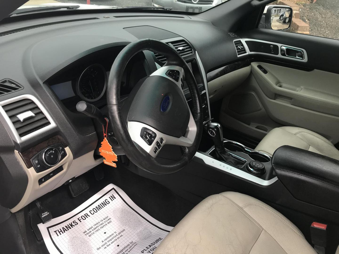 2015 White /Tan Ford Explorer Limited 4WD (1FM5K8F8XFG) with an 3.5L V6 DOHC 24V engine, 6-Speed Automatic transmission, located at 577 Chester Pike, Prospect Park, PA, 19076, (610) 237-1015, 39.886154, -75.302338 - Photo#11