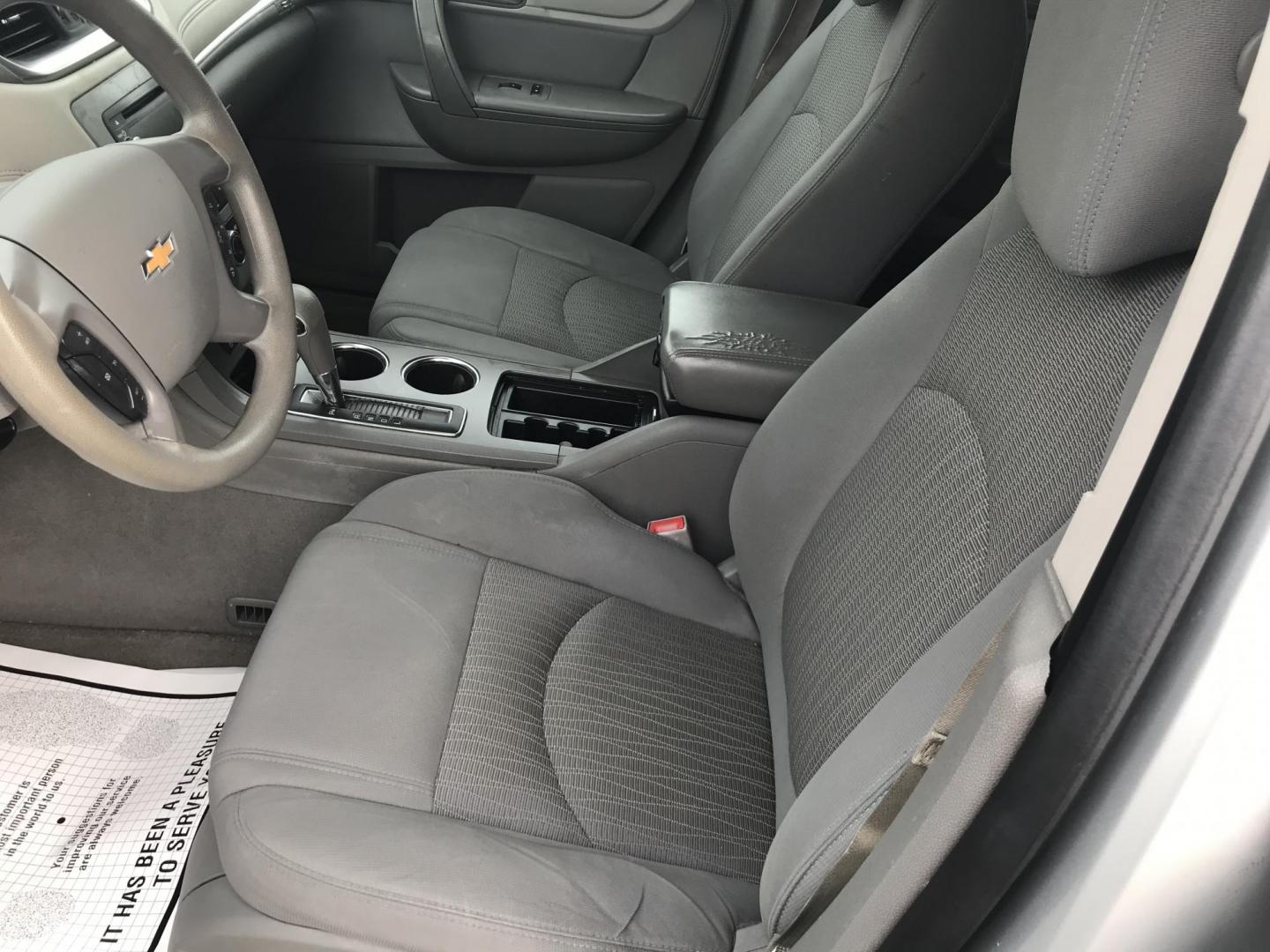 2014 Silver /Gray Chevrolet Traverse LS AWD w/PDC (1GNKVFED5EJ) with an 3.6L V6 DOHC 24V engine, 6-Speed Automatic transmission, located at 577 Chester Pike, Prospect Park, PA, 19076, (610) 237-1015, 39.886154, -75.302338 - 2014 Chevy Traverse: 3rd row seating, AWD, backup camera, new PA inspection, SUPER CLEAN, runs LIKE NEW! This vehicle comes inspected and has been given a bumper to bumper safety check. It is very clean, reliable, and well maintained. We offer a unique pay plan that is known for being the easiest - Photo#8