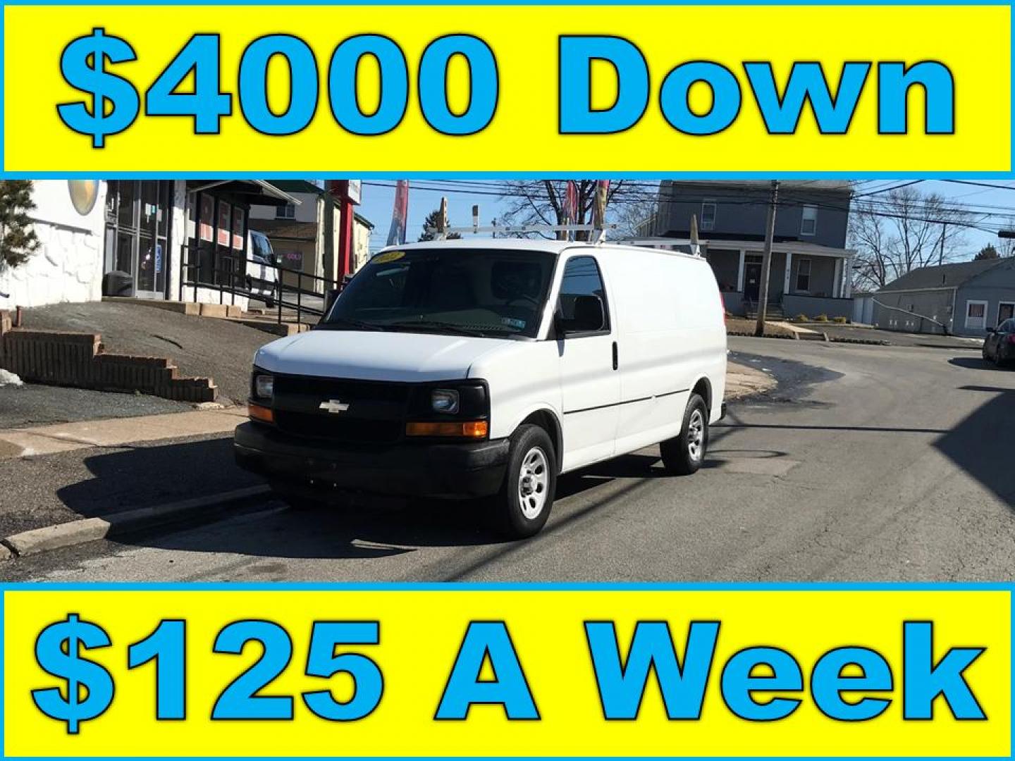 2012 White /Gray Chevrolet Express (1GCSGAFX2C1) with an 4.3 V6 engine, Automatic transmission, located at 577 Chester Pike, Prospect Park, PA, 19076, (610) 237-1015, 39.886154, -75.302338 - 2012 Chevrolet Express 1500 Cargo Van: Only 92k miles, shelving, new PA inspection, runs LIKE NEW! This vehicle comes inspected and has been given a bumper to bumper safety check. It is very clean, reliable, and well maintained. We offer a unique pay plan that is known for being the easiest and f - Photo#0
