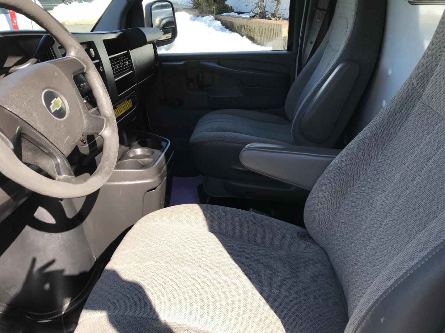 2012 White /Gray Chevrolet Express (1GCSGAFX2C1) with an 4.3 V6 engine, Automatic transmission, located at 577 Chester Pike, Prospect Park, PA, 19076, (610) 237-1015, 39.886154, -75.302338 - 2012 Chevrolet Express 1500 Cargo Van: Only 92k miles, shelving, new PA inspection, runs LIKE NEW! This vehicle comes inspected and has been given a bumper to bumper safety check. It is very clean, reliable, and well maintained. We offer a unique pay plan that is known for being the easiest and f - Photo#8