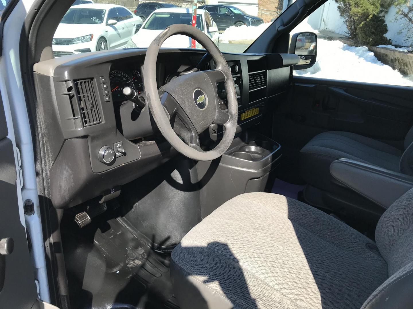 2012 White /Gray Chevrolet Express (1GCSGAFX2C1) with an 4.3 V6 engine, Automatic transmission, located at 577 Chester Pike, Prospect Park, PA, 19076, (610) 237-1015, 39.886154, -75.302338 - 2012 Chevrolet Express 1500 Cargo Van: Only 92k miles, shelving, new PA inspection, runs LIKE NEW! This vehicle comes inspected and has been given a bumper to bumper safety check. It is very clean, reliable, and well maintained. We offer a unique pay plan that is known for being the easiest and f - Photo#7