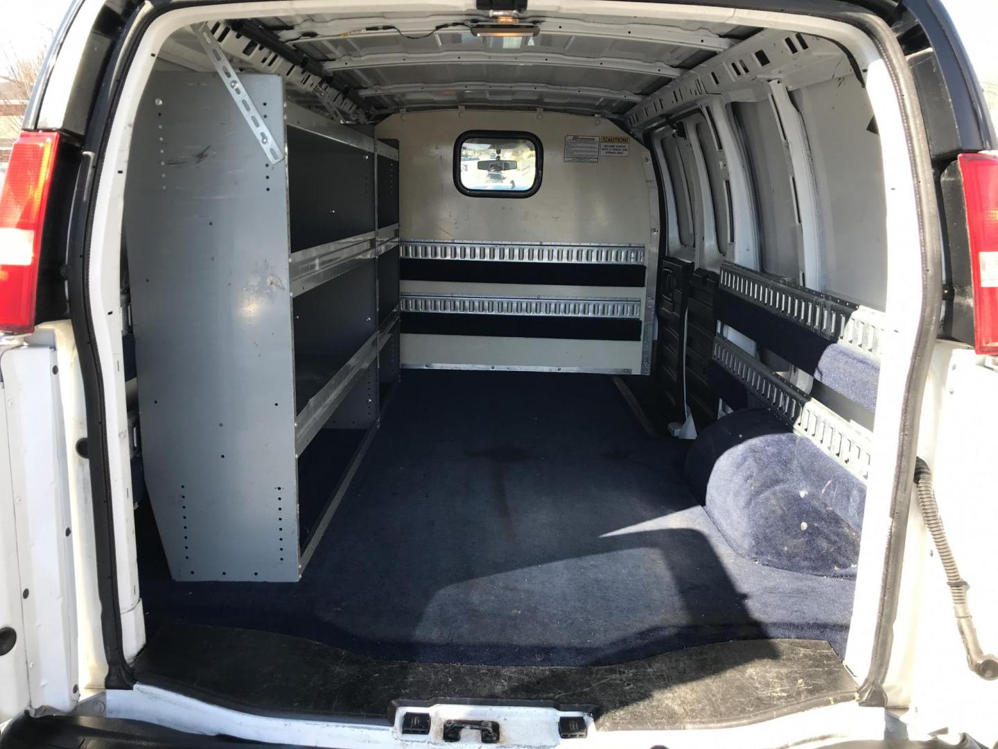 2012 White /Gray Chevrolet Express (1GCSGAFX2C1) with an 4.3 V6 engine, Automatic transmission, located at 577 Chester Pike, Prospect Park, PA, 19076, (610) 237-1015, 39.886154, -75.302338 - 2012 Chevrolet Express 1500 Cargo Van: Only 92k miles, shelving, new PA inspection, runs LIKE NEW! This vehicle comes inspected and has been given a bumper to bumper safety check. It is very clean, reliable, and well maintained. We offer a unique pay plan that is known for being the easiest and f - Photo#14