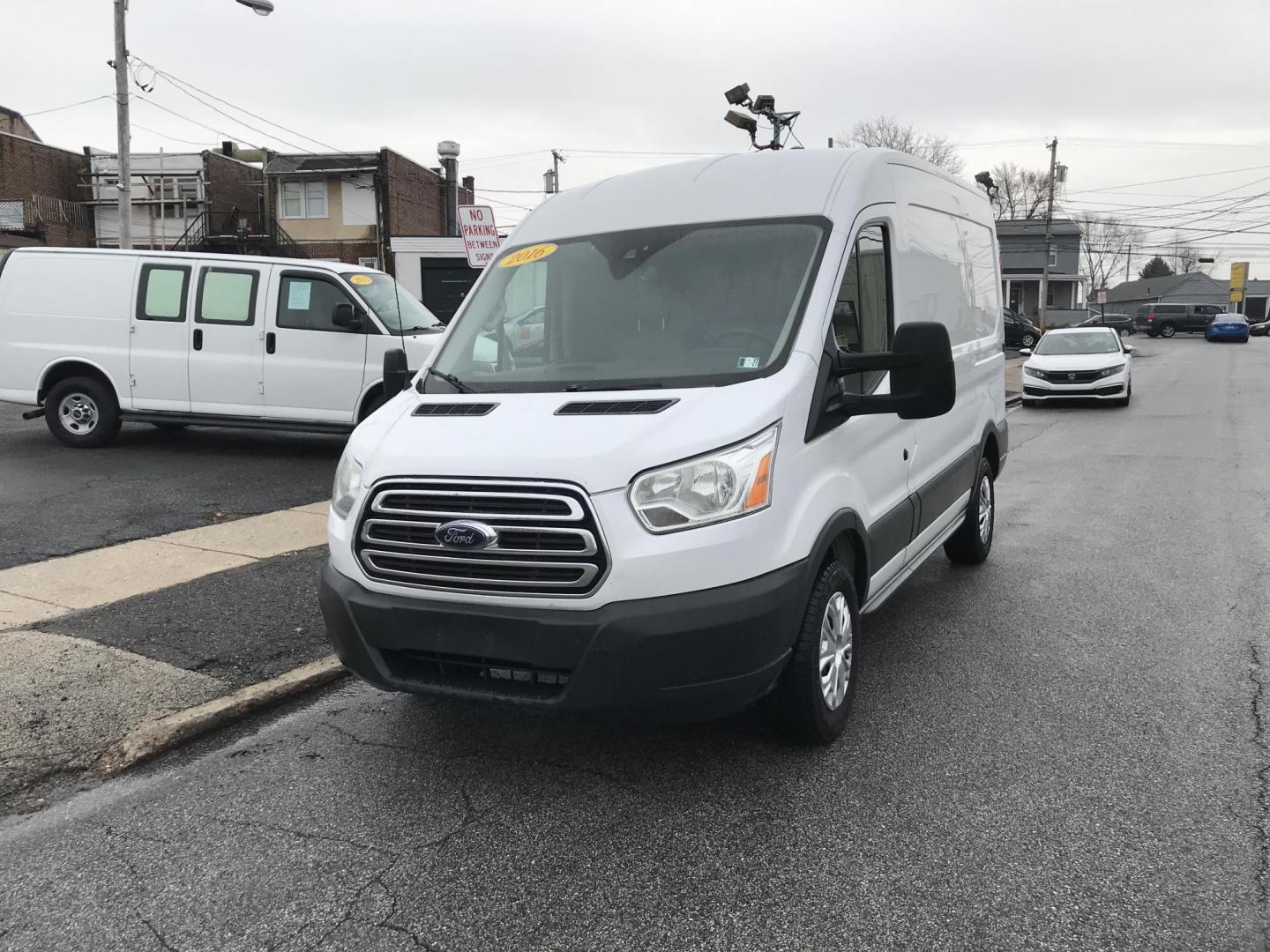 2016 White /Gray Ford Transit 250 Van Med. Roof w/Sliding Pass. 130-in. WB (1FTYR1CM9GK) with an 3.7L V6 DOHC 24V engine, 6A transmission, located at 577 Chester Pike, Prospect Park, PA, 19076, (610) 237-1015, 39.886154, -75.302338 - 2016 Ford Transit 250 Medium Roof: Has multiple pieces of shelving, backup camera, new PA inspection, FLEET MAINTAINED! This vehicle comes inspected and has been given a bumper to bumper safety check. It is very clean, reliable, and well maintained. We offer a unique pay plan that is known for be - Photo#2