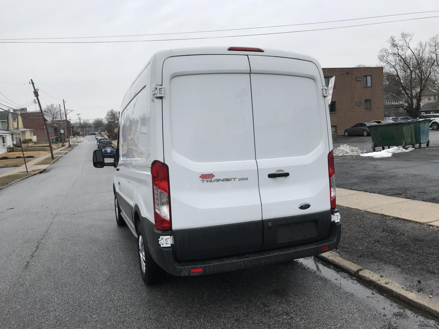 2016 White /Gray Ford Transit 250 Van Med. Roof w/Sliding Pass. 130-in. WB (1FTYR1CM9GK) with an 3.7L V6 DOHC 24V engine, 6A transmission, located at 577 Chester Pike, Prospect Park, PA, 19076, (610) 237-1015, 39.886154, -75.302338 - 2016 Ford Transit 250 Medium Roof: Has multiple pieces of shelving, backup camera, new PA inspection, FLEET MAINTAINED! This vehicle comes inspected and has been given a bumper to bumper safety check. It is very clean, reliable, and well maintained. We offer a unique pay plan that is known for be - Photo#5
