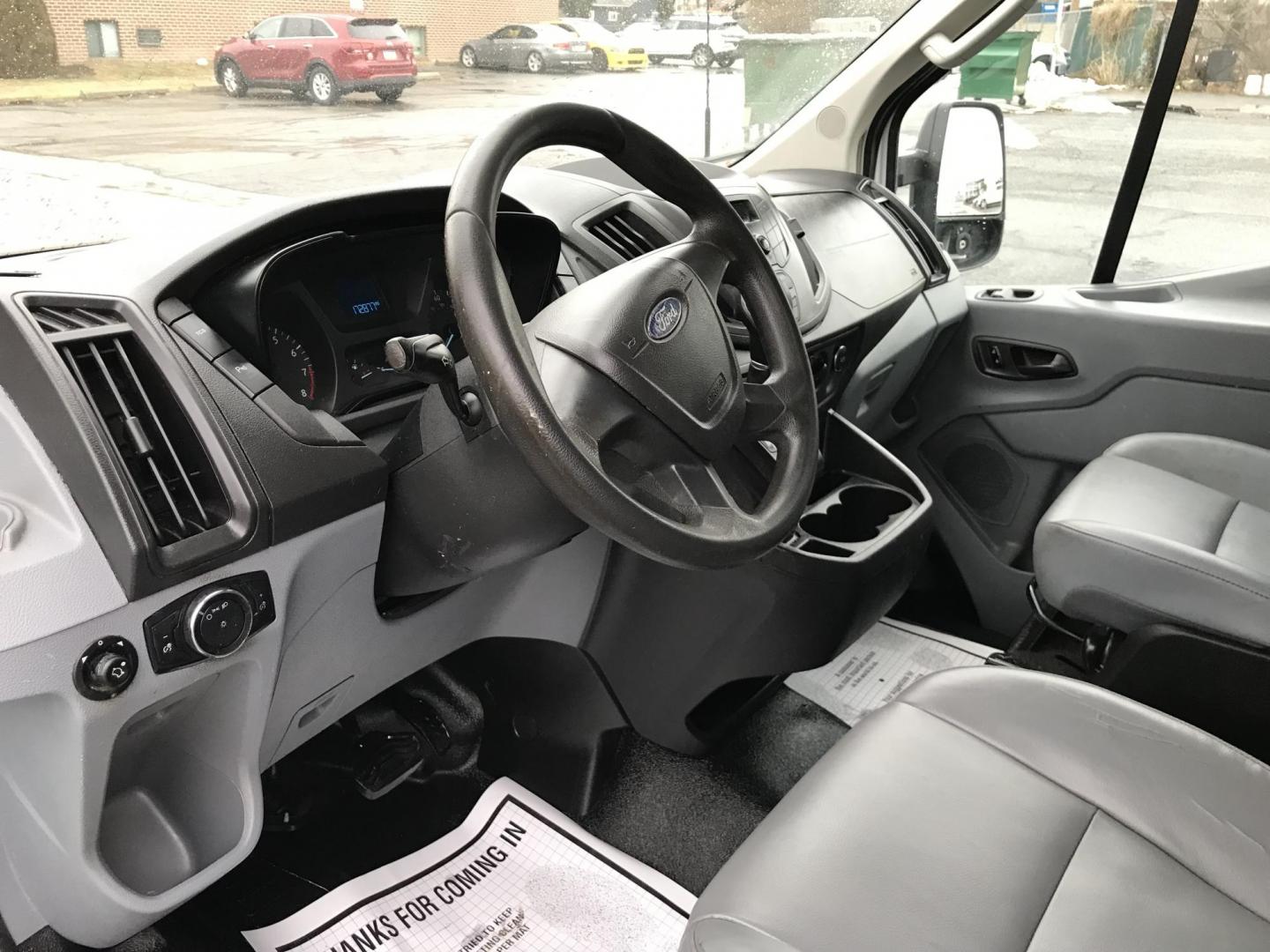 2016 White /Gray Ford Transit 250 Van Med. Roof w/Sliding Pass. 130-in. WB (1FTYR1CM9GK) with an 3.7L V6 DOHC 24V engine, 6A transmission, located at 577 Chester Pike, Prospect Park, PA, 19076, (610) 237-1015, 39.886154, -75.302338 - 2016 Ford Transit 250 Medium Roof: Has multiple pieces of shelving, backup camera, new PA inspection, FLEET MAINTAINED! This vehicle comes inspected and has been given a bumper to bumper safety check. It is very clean, reliable, and well maintained. We offer a unique pay plan that is known for be - Photo#11