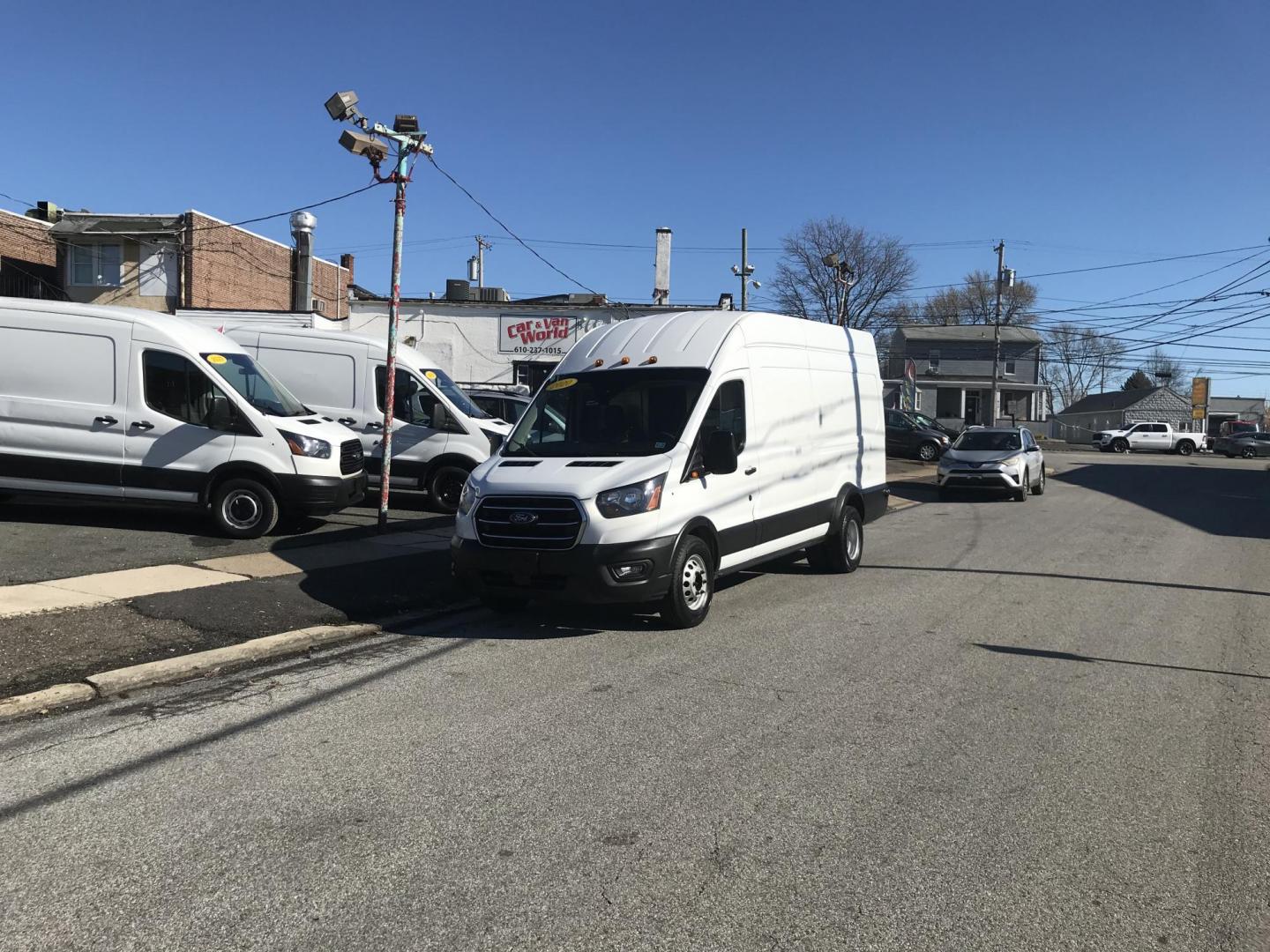 2020 White /Gray Ford Transit 350 (1FTBF4U85LK) with an 3.5 V6 engine, Automatic transmission, located at 577 Chester Pike, Prospect Park, PA, 19076, (610) 237-1015, 39.886154, -75.302338 - Photo#1