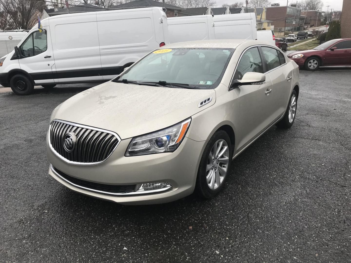 2015 Gold /Tan Buick LaCrosse Leather Package (1G4GB5G30FF) with an 3.6L V6 DOHC 24V FFV engine, 6-Speed Automatic transmission, located at 577 Chester Pike, Prospect Park, PA, 19076, (610) 237-1015, 39.886154, -75.302338 - Photo#3