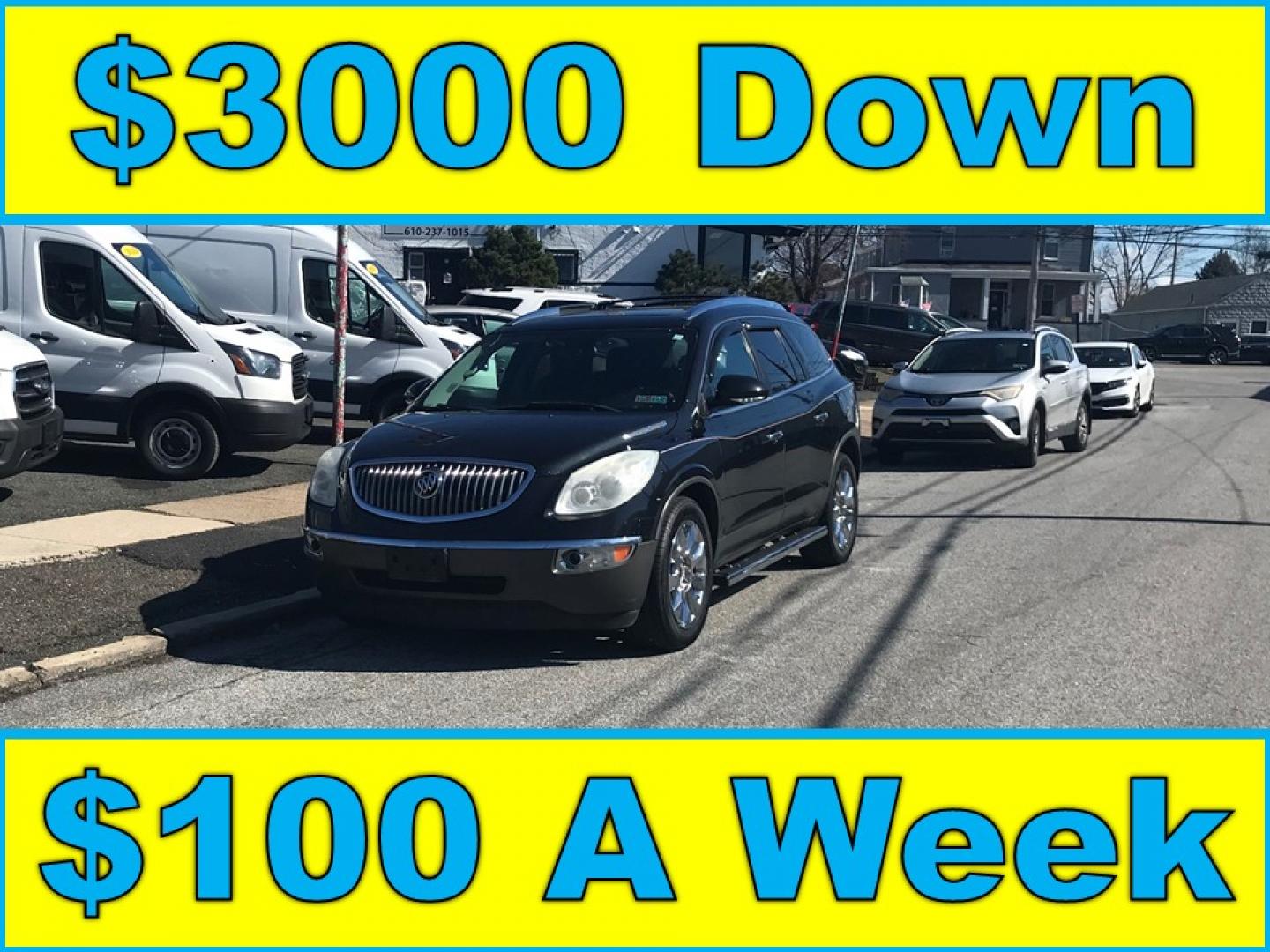 2012 Black /Black Buick Enclave Premium AWD (5GAKVDED4CJ) with an 3.6L V6 DOHC 24V engine, 6-Speed Automatic Overdrive transmission, located at 577 Chester Pike, Prospect Park, PA, 19076, (610) 237-1015, 39.886154, -75.302338 - Photo#0