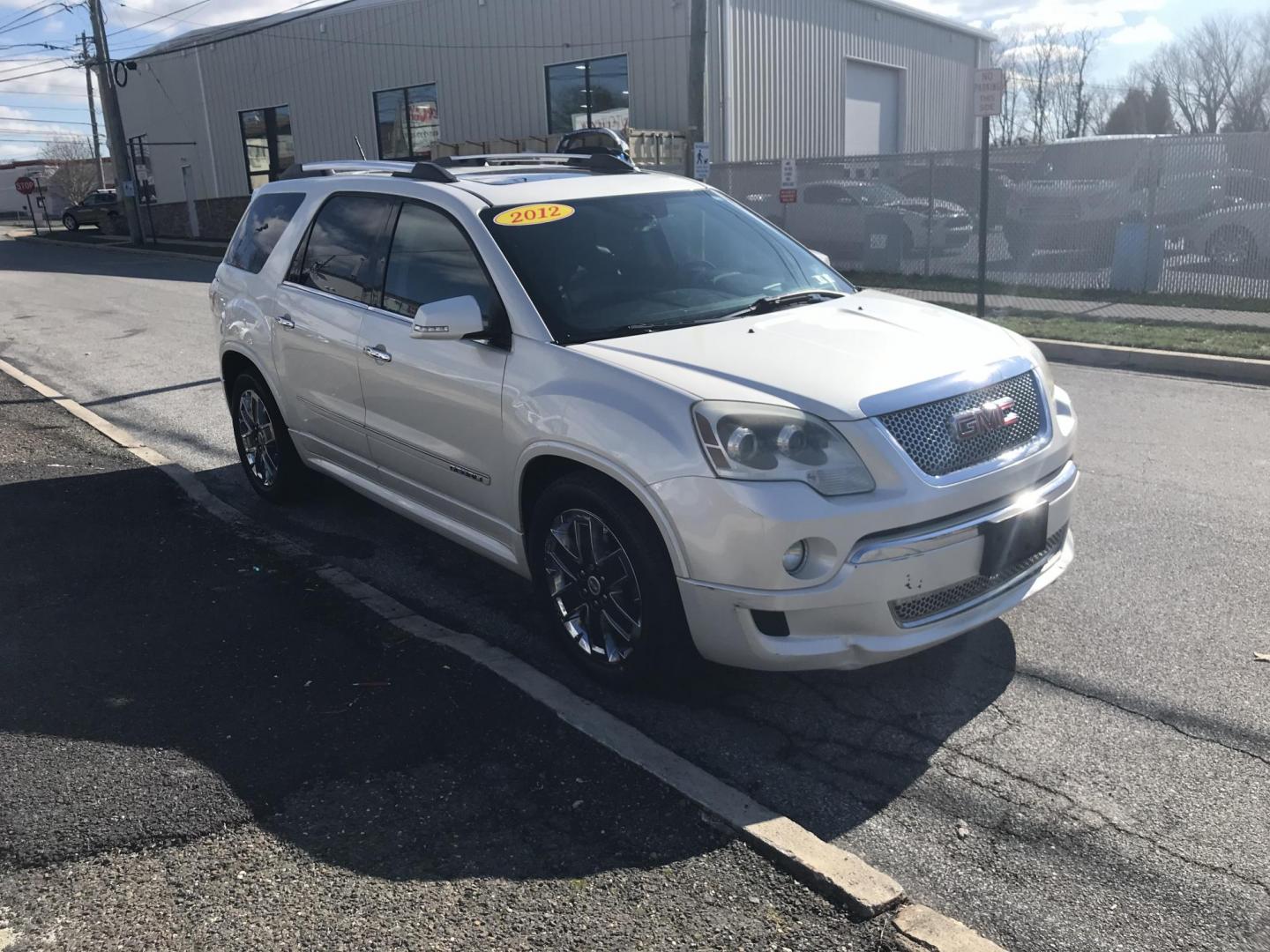 2012 White /Black GMC Acadia Denali AWD (1GKKVTED8CJ) with an 3.6L V6 DOHC 24V engine, 6-Speed Automatic transmission, located at 577 Chester Pike, Prospect Park, PA, 19076, (610) 237-1015, 39.886154, -75.302338 - 2012 GMC Acadia Denali: AWD, 3rd row seating, sunroofs, DVD player, navigation system, SUPER CLEAN, runs LIKE NEW! This vehicle comes inspected and has been given a bumper to bumper safety check. It is very clean, reliable, and well maintained. We offer a unique pay plan that is known for being t - Photo#3