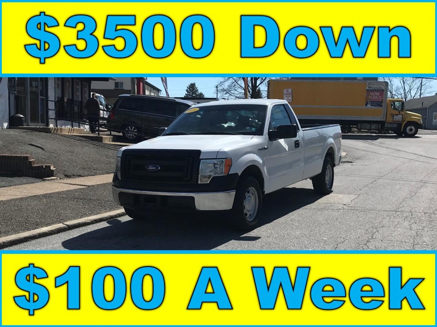 2013 White /Gray Ford F-150 XLT 8-ft. Bed 2WD (1FTMF1CMXDK) with an 3.7L V6 DOHC 24V engine, 6-Speed Automatic transmission, located at 577 Chester Pike, Prospect Park, PA, 19076, (610) 237-1015, 39.886154, -75.302338 - 2013 Ford F150: Only 129k miles, 8 Foot Long Bed, new PA inspection, bed liner, SUPER CLEAN, FLEET MAINTAINED! This vehicle comes inspected and has been given a bumper to bumper safety check. It is very clean, reliable, and well maintained. We offer a unique pay plan that is known for being the e - Photo#0