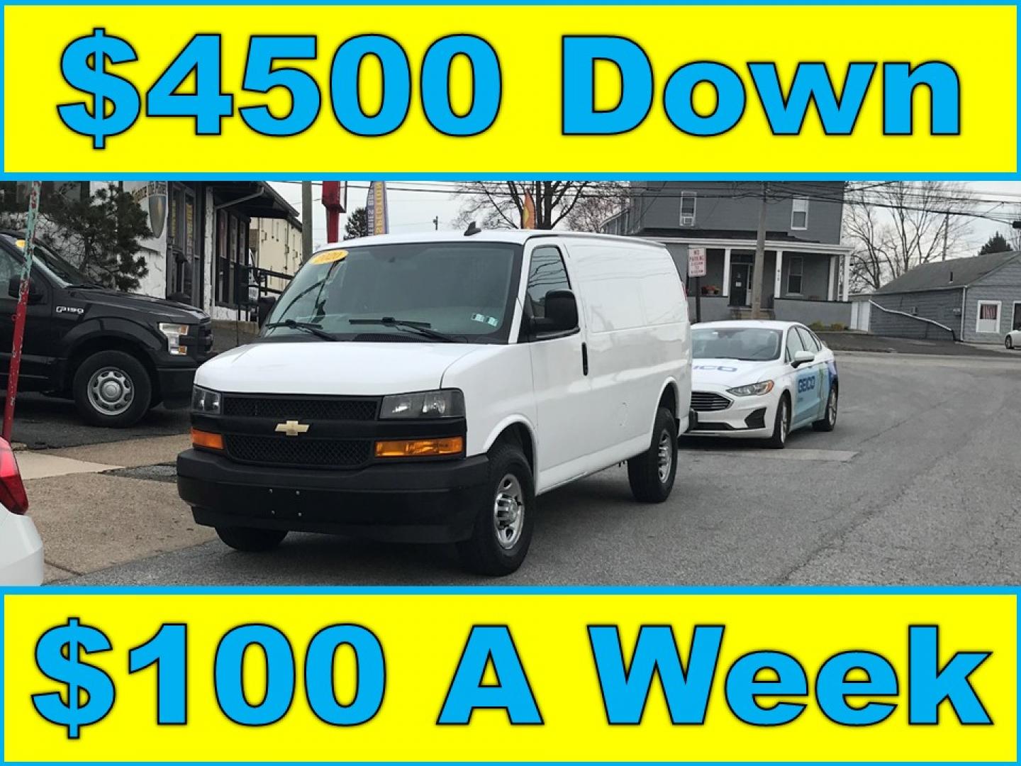 2020 White /Gray Chevrolet Express 2500 Cargo (1GCWGAFG0L1) with an 6.0L V8 OHV 16V FFV engine, 6A transmission, located at 577 Chester Pike, Prospect Park, PA, 19076, (610) 237-1015, 39.886154, -75.302338 - 2020 Chevrolet Express 2500: Backup camera, new PA inspection, SUPER CLEAN, FLEET MAINTAINED! This vehicle comes inspected and has been given a bumper to bumper safety check. It is very clean, reliable, and well maintained. We offer a unique pay plan that is known for being the easiest and fastes - Photo#0
