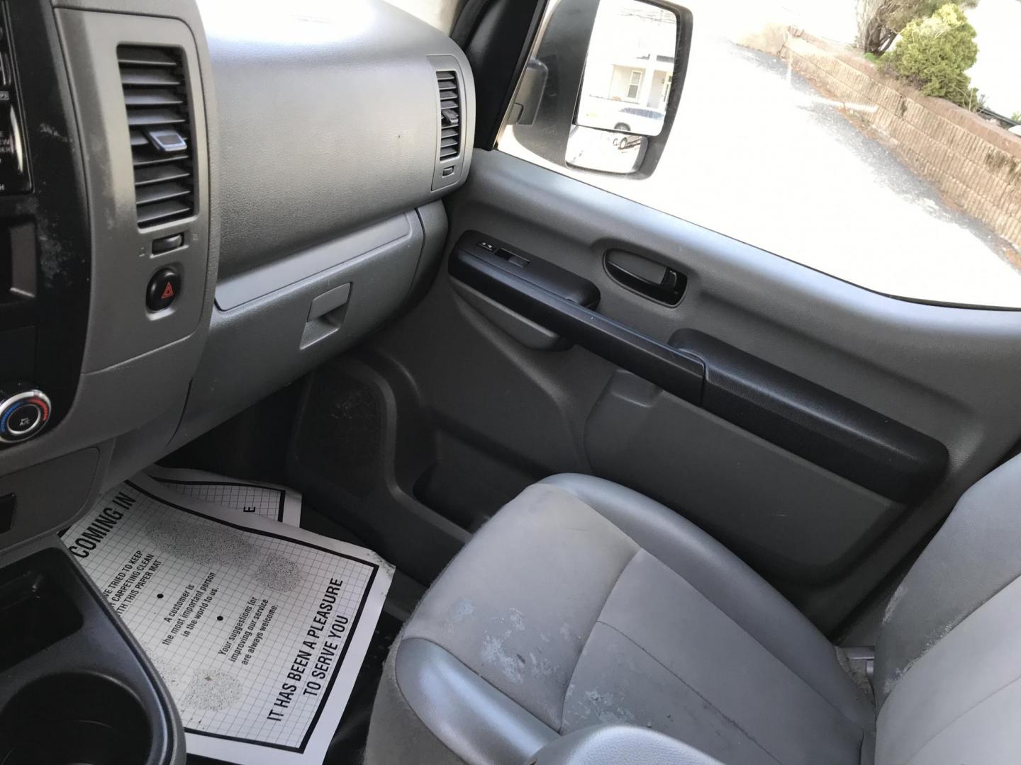 2016 White /Gray Nissan NV Cargo 2500 HD S V6 High Roof (1N6BF0LY5GN) with an 4.0L V6 engine, 5A transmission, located at 577 Chester Pike, Prospect Park, PA, 19076, (610) 237-1015, 39.886154, -75.302338 - 2016 Nissan NV 2500 High Roof: Only 123k miles, ladder racks, shelving, partition, new PA inspection, FLEET MAINTAINED! This vehicle comes inspected and has been given a bumper to bumper safety check. It is very clean, reliable, and well maintained. We offer a unique pay plan that is known for be - Photo#14
