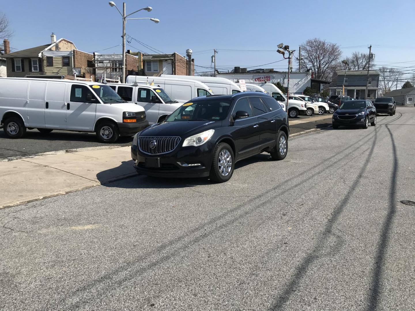 2014 Black /Black Buick Enclave Leather (5GAKRBKDXEJ) with an 3.6L V6 DOHC 24V engine, 6-Speed Automatic Overdrive transmission, located at 577 Chester Pike, Prospect Park, PA, 19076, (610) 237-1015, 39.886154, -75.302338 - 2014 Buick Enclave: Dual sunroofs, 3rd row seating, backup camera, new PA inspection, runs LIKE NEW! This vehicle comes inspected and has been given a bumper to bumper safety check. It is very clean, reliable, and well maintained. We offer a unique pay plan that is known for being the easiest and - Photo#1