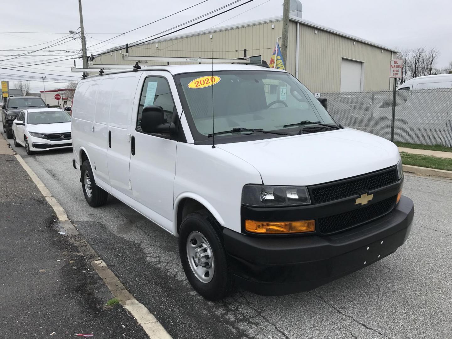 2020 White /Gray Chevrolet Express 2500 Cargo (1GCWGAFP4L1) with an 4.3L V6 engine, 6A transmission, located at 577 Chester Pike, Prospect Park, PA, 19076, (610) 237-1015, 39.886154, -75.302338 - 2020 Chevy Express 2500: Ladder racks, shelving, partition, no side or rear windows, new PA inspection, FLEET MAINTAINED! This vehicle comes inspected and has been given a bumper to bumper safety check. It is very clean, reliable, and well maintained. We offer a unique pay plan that is known for - Photo#3