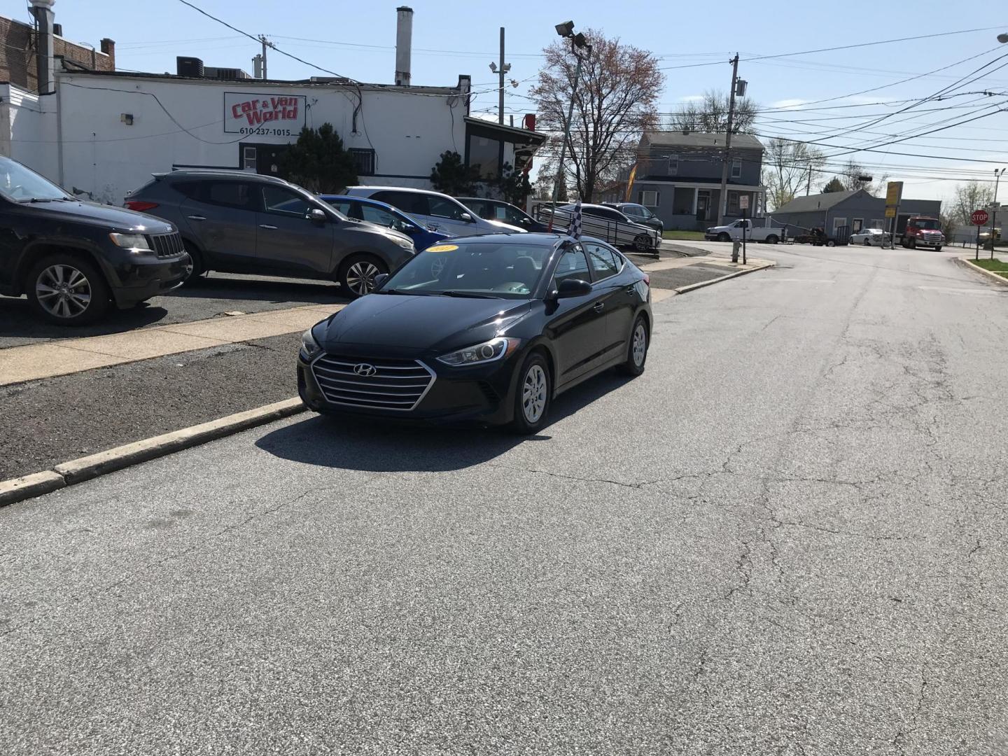 2017 Black /Gray Hyundai Elantra SE 6AT (KMHD74LF6HU) with an 1.8L L4 DOHC 16V engine, 6A transmission, located at 577 Chester Pike, Prospect Park, PA, 19076, (610) 237-1015, 39.886154, -75.302338 - 2017 Hyundai Elantra: Only 95k miles, great on gas, new PA inspection, SUPER CLEAN, runs LIKE NEW! This vehicle comes inspected and has been given a bumper to bumper safety check. It is very clean, reliable, and well maintained. We offer a unique pay plan that is known for being the easiest and f - Photo#1
