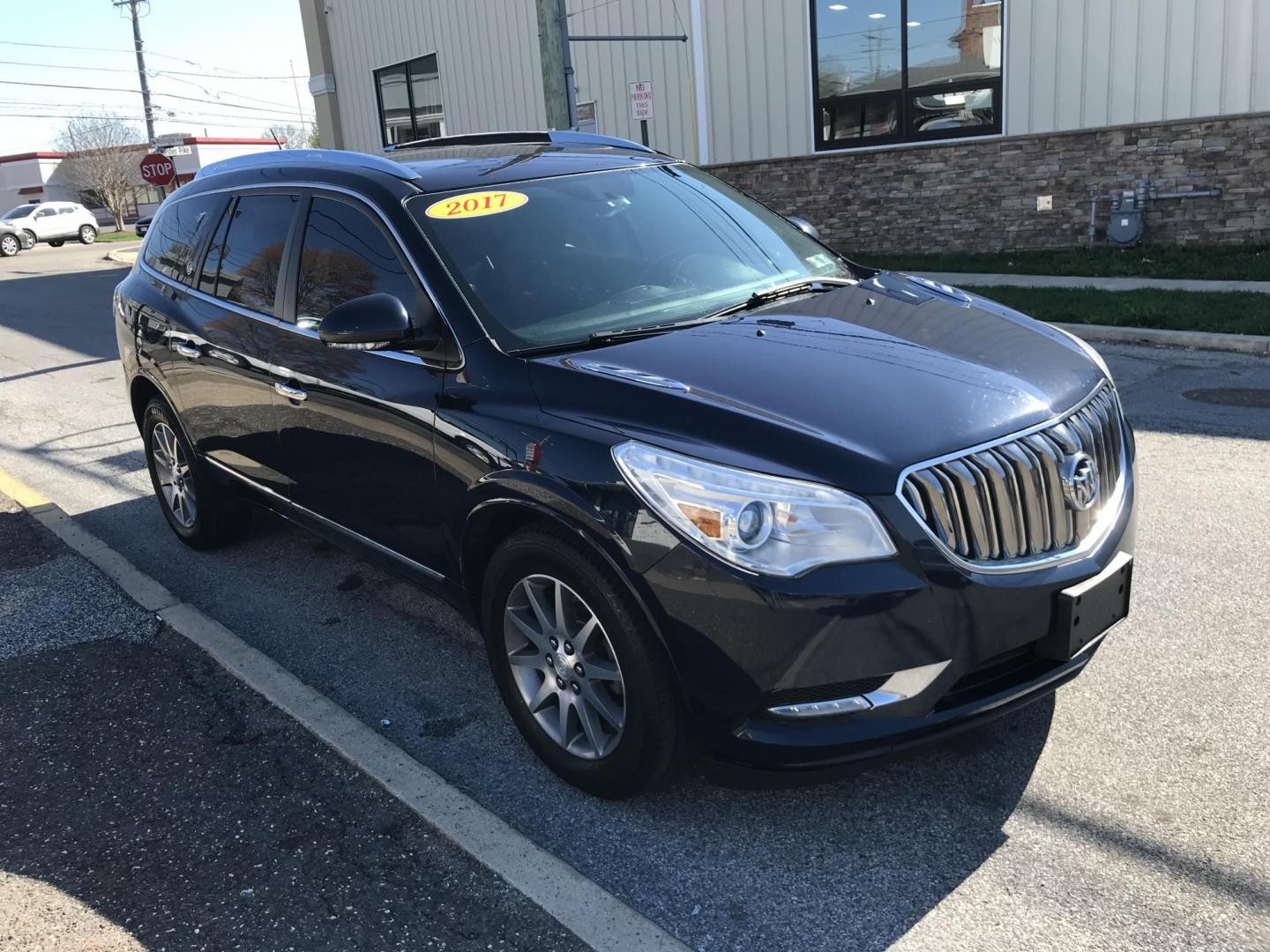2017 Blue /Black Buick Enclave Leather AWD (5GAKVBKD4HJ) with an 3.6L V6 DOHC 24V engine, 6A transmission, located at 577 Chester Pike, Prospect Park, PA, 19076, (610) 237-1015, 39.886154, -75.302338 - Photo#3