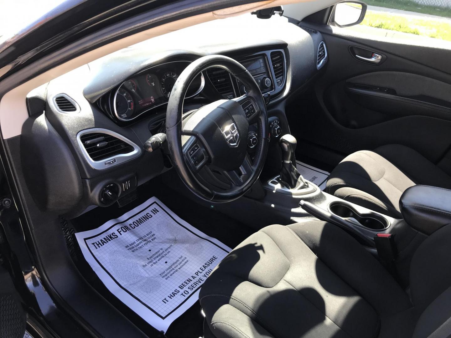 2013 Black /Black Dodge Dart SXT (1C3CDFBA1DD) with an 2.0L L4 DOHC 16V TURBO engine, Automatic transmission, located at 577 Chester Pike, Prospect Park, PA, 19076, (610) 237-1015, 39.886154, -75.302338 - 2013 Dodge Dart SXT: Only 117k miles, new PA inspection, great on gas, SUPER CLEAN, runs LIKE NEW! This vehicle comes inspected and has been given a bumper to bumper safety check. It is very clean, reliable, and well maintained. We offer a unique pay plan that is known for being the easiest and f - Photo#10