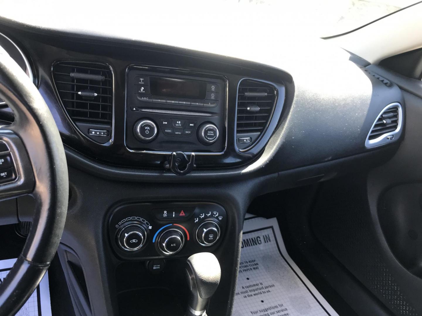 2013 Black /Black Dodge Dart SXT (1C3CDFBA1DD) with an 2.0L L4 DOHC 16V TURBO engine, Automatic transmission, located at 577 Chester Pike, Prospect Park, PA, 19076, (610) 237-1015, 39.886154, -75.302338 - 2013 Dodge Dart SXT: Only 117k miles, new PA inspection, great on gas, SUPER CLEAN, runs LIKE NEW! This vehicle comes inspected and has been given a bumper to bumper safety check. It is very clean, reliable, and well maintained. We offer a unique pay plan that is known for being the easiest and f - Photo#12