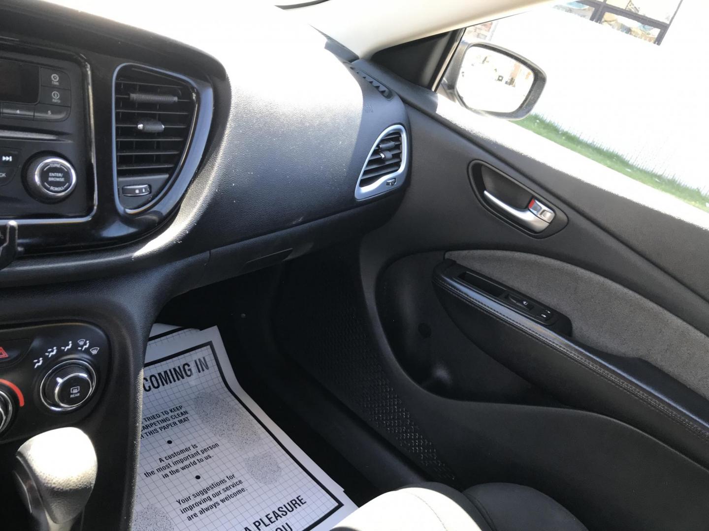 2013 Black /Black Dodge Dart SXT (1C3CDFBA1DD) with an 2.0L L4 DOHC 16V TURBO engine, Automatic transmission, located at 577 Chester Pike, Prospect Park, PA, 19076, (610) 237-1015, 39.886154, -75.302338 - 2013 Dodge Dart SXT: Only 117k miles, new PA inspection, great on gas, SUPER CLEAN, runs LIKE NEW! This vehicle comes inspected and has been given a bumper to bumper safety check. It is very clean, reliable, and well maintained. We offer a unique pay plan that is known for being the easiest and f - Photo#14