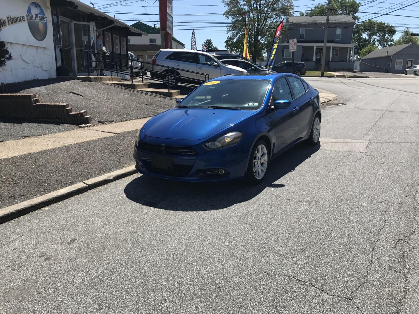 2013 Blue /Black Dodge Dart SXT (1C3CDFBA4DD) with an 2.0L L4 DOHC 16V TURBO engine, Automatic transmission, located at 577 Chester Pike, Prospect Park, PA, 19076, (610) 237-1015, 39.886154, -75.302338 - 2013 Dodge Dart SXT: Only 110k miles, sunroof, backup camera, new PA inspection, SUPER CLEAN, runs LIKE NEW! This vehicle comes inspected and has been given a bumper to bumper safety check. It is very clean, reliable, and well maintained. We offer a unique pay plan that is known for being the eas - Photo#1