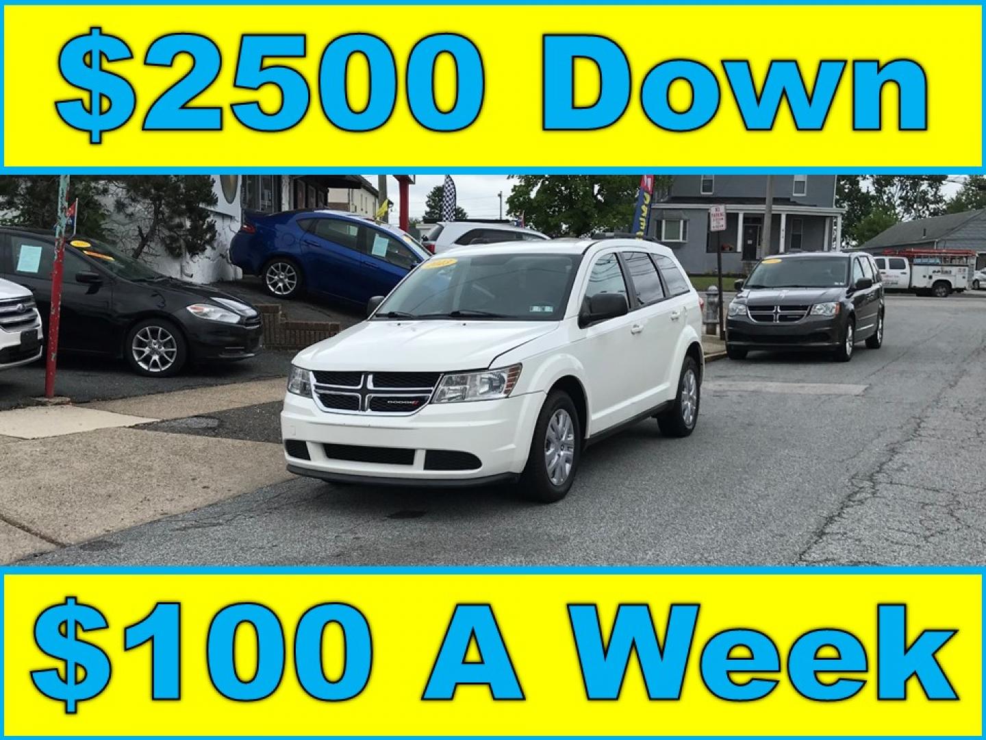 2013 White /Gray Dodge Journey SE (3C4PDCAB5DT) with an 2.4L L4 DOHC 16V engine, 4-Speed Automatic transmission, located at 577 Chester Pike, Prospect Park, PA, 19076, (610) 237-1015, 39.886154, -75.302338 - 2013 Dodge Journey: Only 114k miles, 3rd row seating, new PA inspection, RUNS LIKE NEW! This vehicle comes inspected and has been given a bumper to bumper safety check. It is very clean, reliable, and well maintained. We offer a unique pay plan that is known for being the easiest and fastest fina - Photo#0