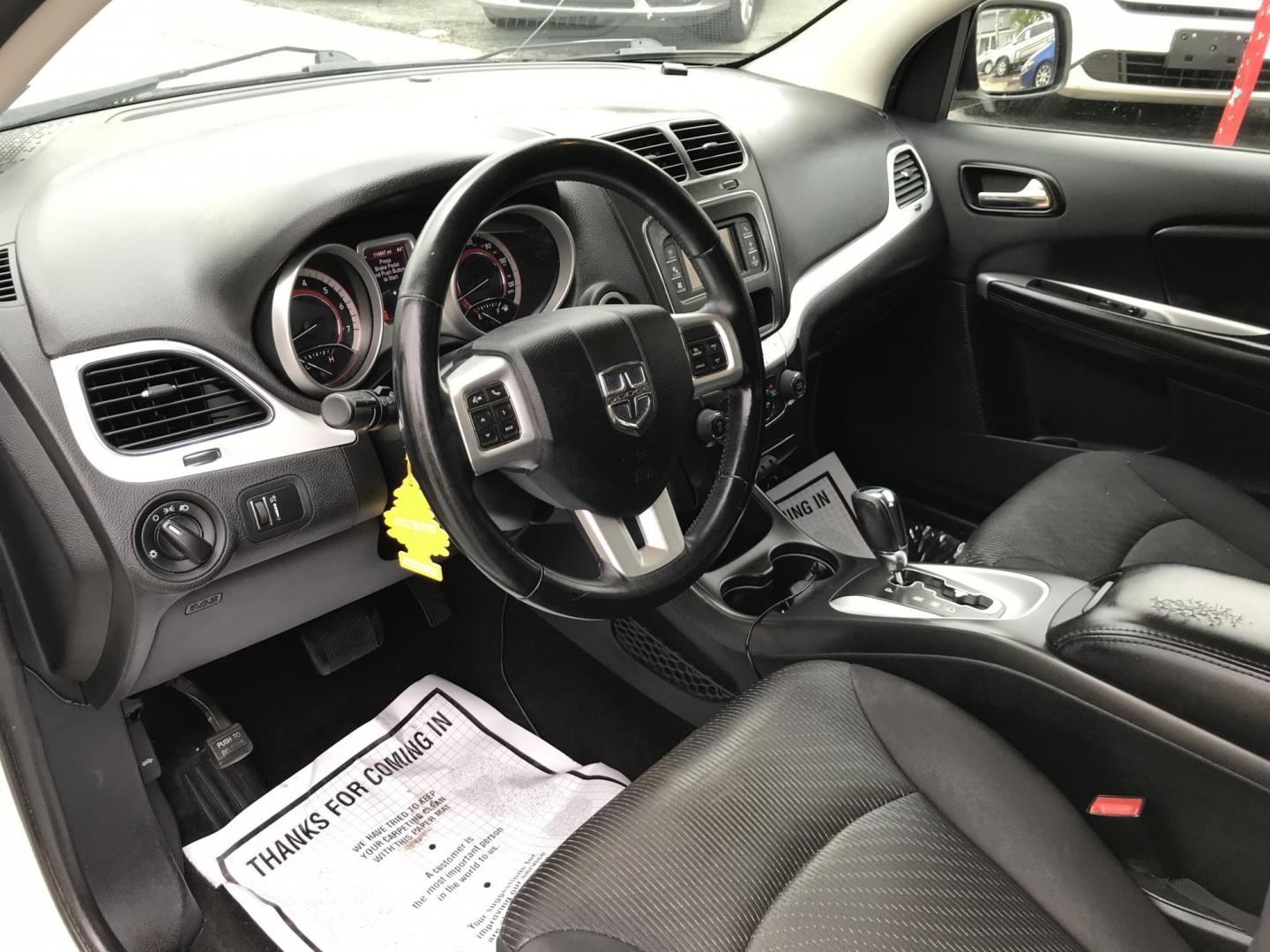 2013 White /Gray Dodge Journey SE (3C4PDCAB5DT) with an 2.4L L4 DOHC 16V engine, 4-Speed Automatic transmission, located at 577 Chester Pike, Prospect Park, PA, 19076, (610) 237-1015, 39.886154, -75.302338 - 2013 Dodge Journey: Only 114k miles, 3rd row seating, new PA inspection, RUNS LIKE NEW! This vehicle comes inspected and has been given a bumper to bumper safety check. It is very clean, reliable, and well maintained. We offer a unique pay plan that is known for being the easiest and fastest fina - Photo#9