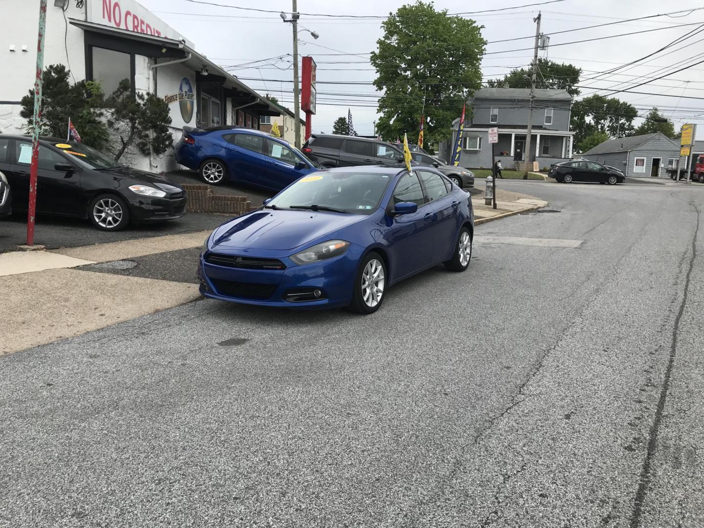 2013 Blue /Gray Dodge Dart SXT (1C3CDFBA2DD) with an 2.0L L4 DOHC 16V TURBO engine, Automatic transmission, located at 577 Chester Pike, Prospect Park, PA, 19076, (610) 237-1015, 39.886154, -75.302338 - 2013 Dodge Dart SXT: Great on gas, new PA inspection, SUPER CLEAN, runs LIKE NEW! This vehicle comes inspected and has been given a bumper to bumper safety check. It is very clean, reliable, and well maintained. We offer a unique pay plan that is known for being the easiest and fastest financing - Photo#1