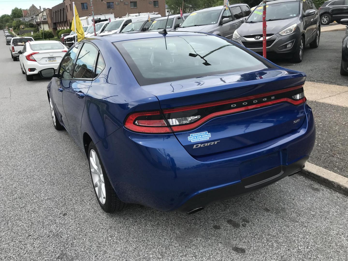 2013 Blue /Gray Dodge Dart SXT (1C3CDFBA2DD) with an 2.0L L4 DOHC 16V TURBO engine, Automatic transmission, located at 577 Chester Pike, Prospect Park, PA, 19076, (610) 237-1015, 39.886154, -75.302338 - 2013 Dodge Dart SXT: Great on gas, new PA inspection, SUPER CLEAN, runs LIKE NEW! This vehicle comes inspected and has been given a bumper to bumper safety check. It is very clean, reliable, and well maintained. We offer a unique pay plan that is known for being the easiest and fastest financing - Photo#5