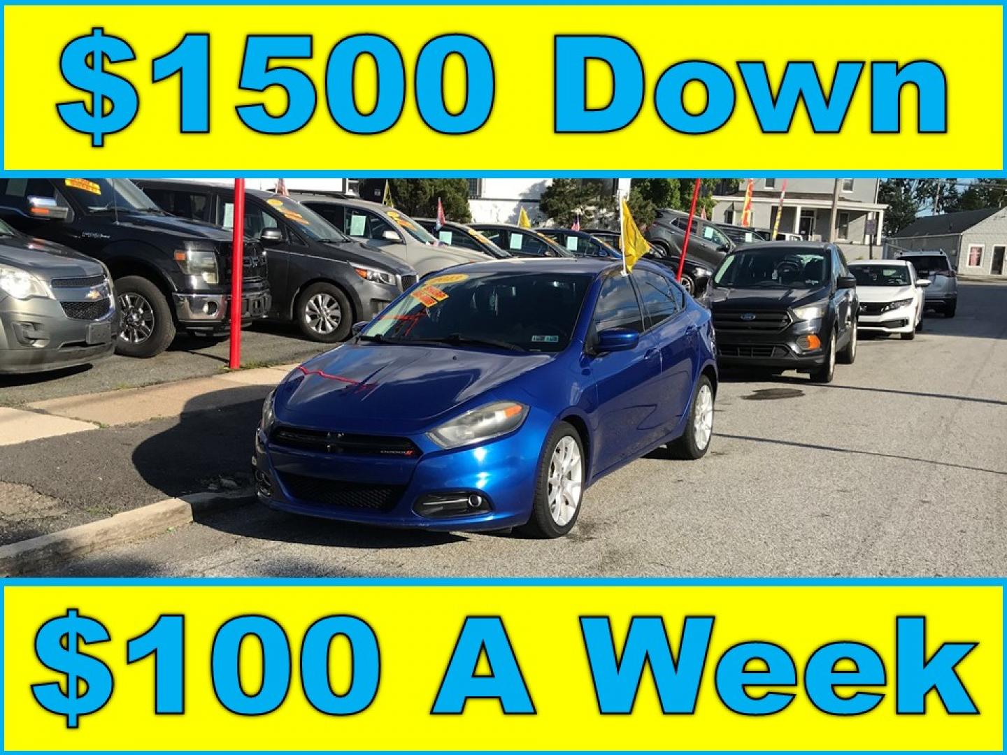 2013 Blue /Gray Dodge Dart SXT (1C3CDFBA2DD) with an 2.0L L4 DOHC 16V TURBO engine, Automatic transmission, located at 577 Chester Pike, Prospect Park, PA, 19076, (610) 237-1015, 39.886154, -75.302338 - 2013 Dodge Dart SXT: Great on gas, new PA inspection, SUPER CLEAN, runs LIKE NEW! This vehicle comes inspected and has been given a bumper to bumper safety check. It is very clean, reliable, and well maintained. We offer a unique pay plan that is known for being the easiest and fastest financing- Photo#0