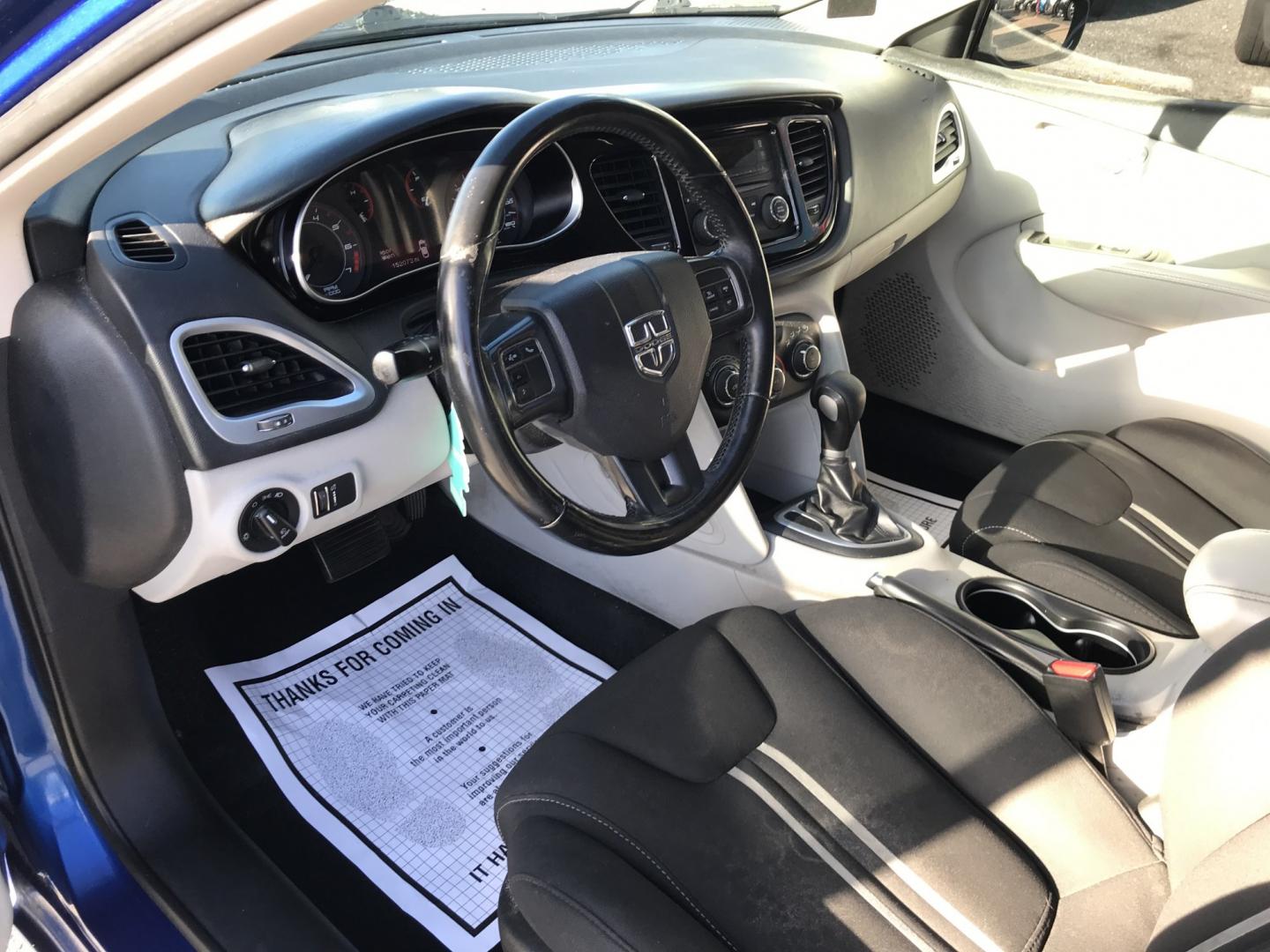 2013 Blue /Gray Dodge Dart SXT (1C3CDFBA2DD) with an 2.0L L4 DOHC 16V TURBO engine, Automatic transmission, located at 577 Chester Pike, Prospect Park, PA, 19076, (610) 237-1015, 39.886154, -75.302338 - 2013 Dodge Dart SXT: Great on gas, new PA inspection, SUPER CLEAN, runs LIKE NEW! This vehicle comes inspected and has been given a bumper to bumper safety check. It is very clean, reliable, and well maintained. We offer a unique pay plan that is known for being the easiest and fastest financing- Photo#9