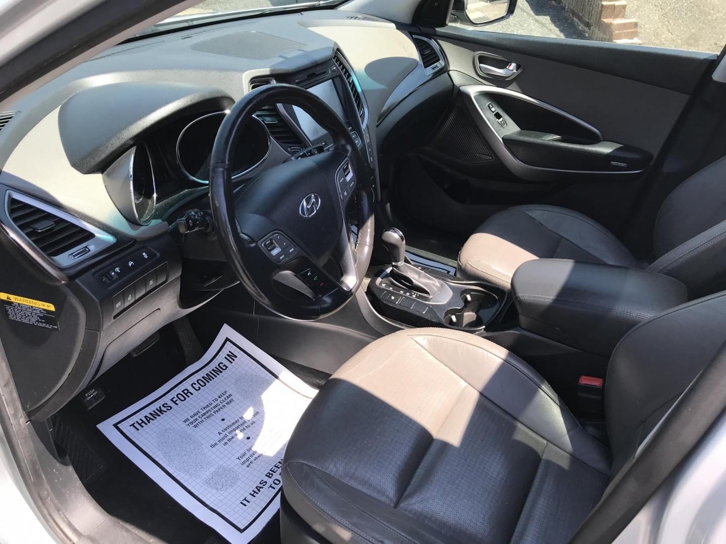 2013 Silver /Gray Hyundai Santa Fe Limited FWD (KM8SR4HF8DU) with an 3.3L V6 DOHC 24V engine, 6-Speed Automatic transmission, located at 577 Chester Pike, Prospect Park, PA, 19076, (610) 237-1015, 39.886154, -75.302338 - 2013 Hyundai Santa Fe LIMITED: Only 100k miles, 3rd row seat, sunroof, backup camera, navigation system, new PA inspection, SUPER CLEAN, runs LIKE NEW! This vehicle comes inspected and has been given a bumper to bumper safety check. It is very clean, reliable, and well maintained. We offer a uniq - Photo#11