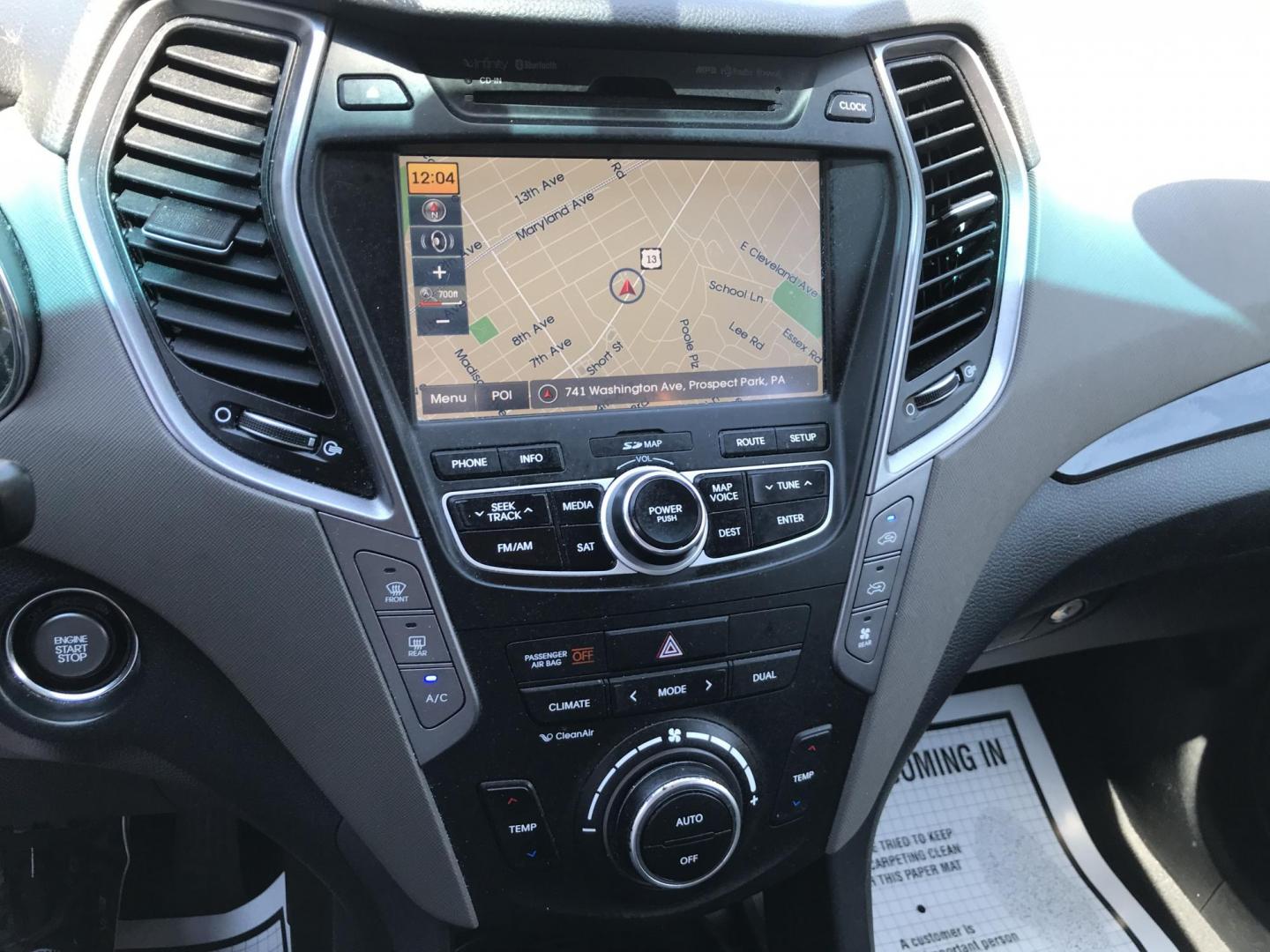 2013 Silver /Gray Hyundai Santa Fe Limited FWD (KM8SR4HF8DU) with an 3.3L V6 DOHC 24V engine, 6-Speed Automatic transmission, located at 577 Chester Pike, Prospect Park, PA, 19076, (610) 237-1015, 39.886154, -75.302338 - 2013 Hyundai Santa Fe LIMITED: Only 100k miles, 3rd row seat, sunroof, backup camera, navigation system, new PA inspection, SUPER CLEAN, runs LIKE NEW! This vehicle comes inspected and has been given a bumper to bumper safety check. It is very clean, reliable, and well maintained. We offer a uniq - Photo#17