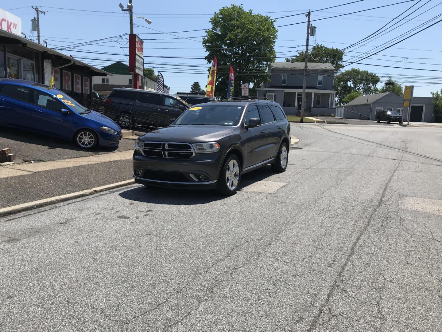 2014 Gray /Black Dodge Durango Limited AWD (1C4RDJDG4EC) with an 3.6L V6 DOHC 24V engine, 8-Speed Automatic transmission, located at 577 Chester Pike, Prospect Park, PA, 19076, (610) 237-1015, 39.886154, -75.302338 - 2014 Dodge Durango LIMITED: 3rd row seating, AWD, backup camera, navigation system, sunroof, new PA inspection, runs LIKE NEW! This vehicle comes inspected and has been given a bumper to bumper safety check. It is very clean, reliable, and well maintained. We offer a unique pay plan that is known - Photo#1