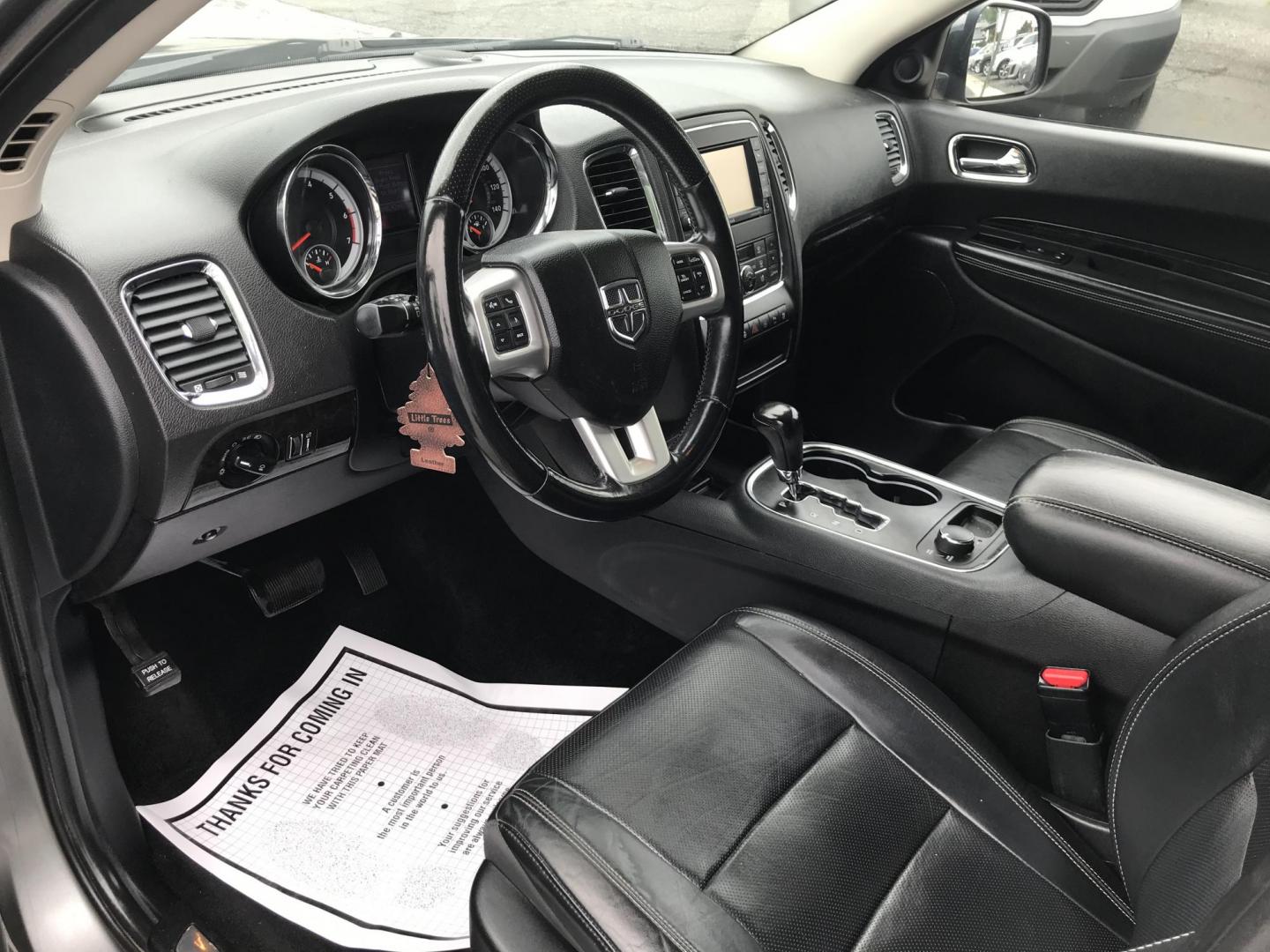 2012 Gray /Black Dodge Durango Citadel AWD (1C4SDJET7CC) with an 5.7L V8 OHV 16V engine, 5-Speed Automatic transmission, located at 577 Chester Pike, Prospect Park, PA, 19076, (610) 237-1015, 39.886154, -75.302338 - 2012 Dodge Durango Citadel: 3rd row seating, 4x4, backup camera, navigation system, DVD player, sunroof, new inspection, SUPER CLEAN, runs LIKE NEW! This vehicle comes inspected and has been given a bumper to bumper safety check. It is very clean, reliable, and well maintained. We offer a unique - Photo#9