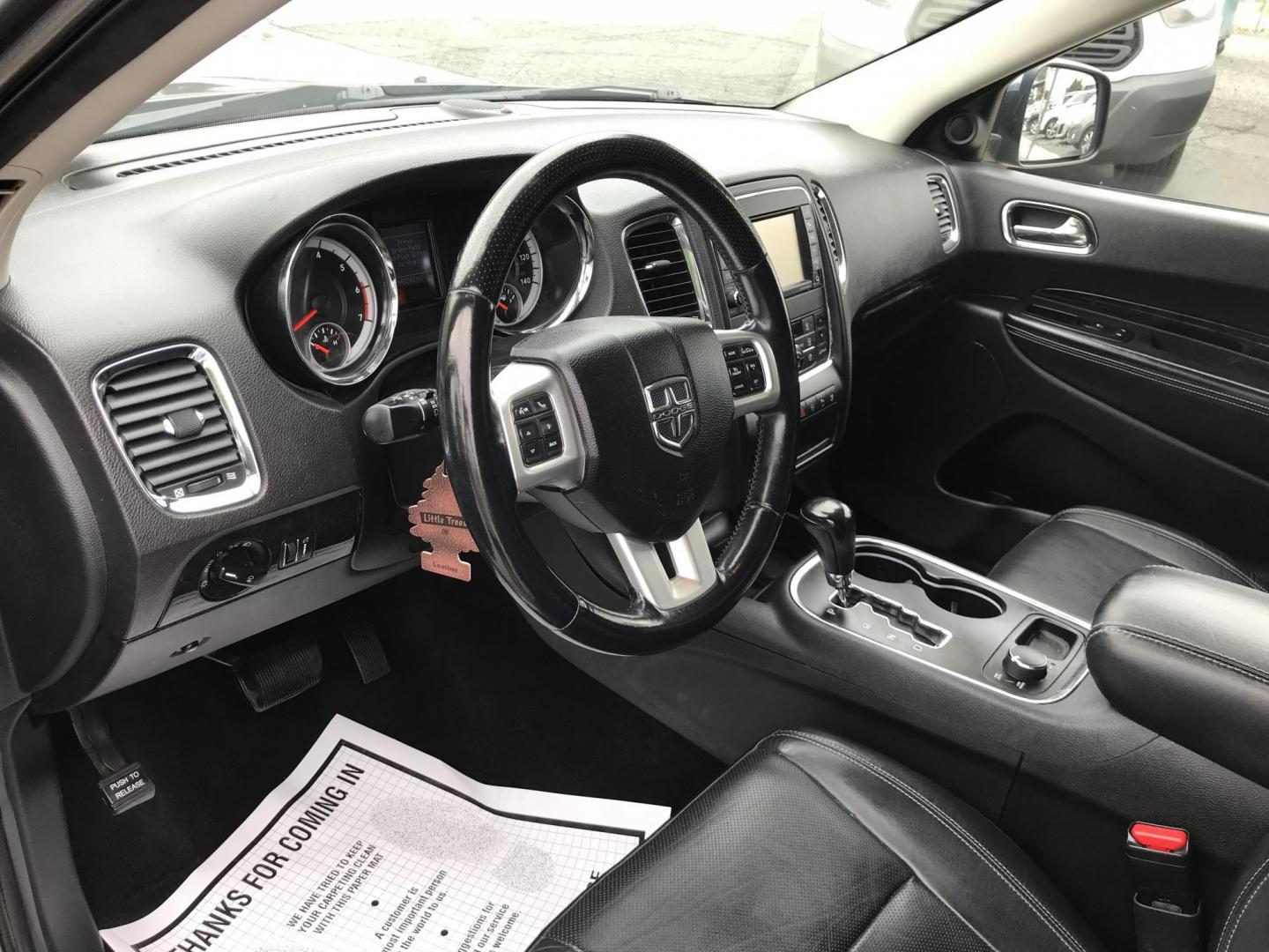 2012 Gray /Black Dodge Durango Citadel AWD (1C4SDJET7CC) with an 5.7L V8 OHV 16V engine, 5-Speed Automatic transmission, located at 577 Chester Pike, Prospect Park, PA, 19076, (610) 237-1015, 39.886154, -75.302338 - 2012 Dodge Durango Citadel: 3rd row seating, 4x4, backup camera, navigation system, DVD player, sunroof, new inspection, SUPER CLEAN, runs LIKE NEW! This vehicle comes inspected and has been given a bumper to bumper safety check. It is very clean, reliable, and well maintained. We offer a unique - Photo#12