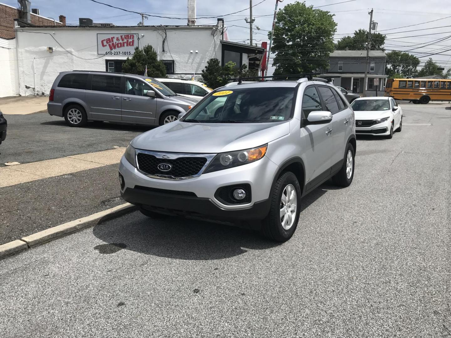 2011 Silver /Gray Kia Sorento LX 4WD (5XYKTCA18BG) with an 2.4L L4 DOHC 16V engine, 6-Speed Automatic transmission, located at 577 Chester Pike, Prospect Park, PA, 19076, (610) 237-1015, 39.886154, -75.302338 - 2011 Kia Sorento LX: Only 77k miles, 4x4, backup camera, new PA inspection, SUPER CLEAN, runs LIKE NEW! This vehicle comes inspected and has been given a bumper to bumper safety check. It is very clean, reliable, and well maintained. We offer a unique pay plan that is known for being the easiest - Photo#2