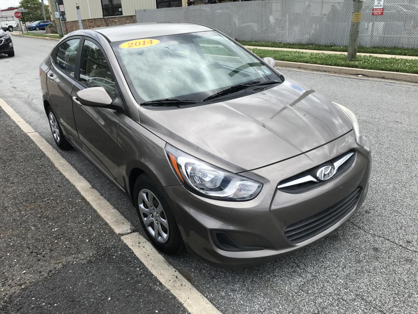 2014 Gold /Tan Hyundai Accent GLS 4-Door (KMHCT4AE6EU) with an 1.6L L4 DOHC 16V engine, Automatic transmission, located at 577 Chester Pike, Prospect Park, PA, 19076, (610) 237-1015, 39.886154, -75.302338 - 2014 Hyundai Accent: Great on gas, new PA inspection, runs EXCELLENT! This vehicle comes inspected and has been given a bumper to bumper safety check. It is very clean, reliable, and well maintained. We offer a unique pay plan that is known for being the easiest and fastest financing option in th - Photo#3