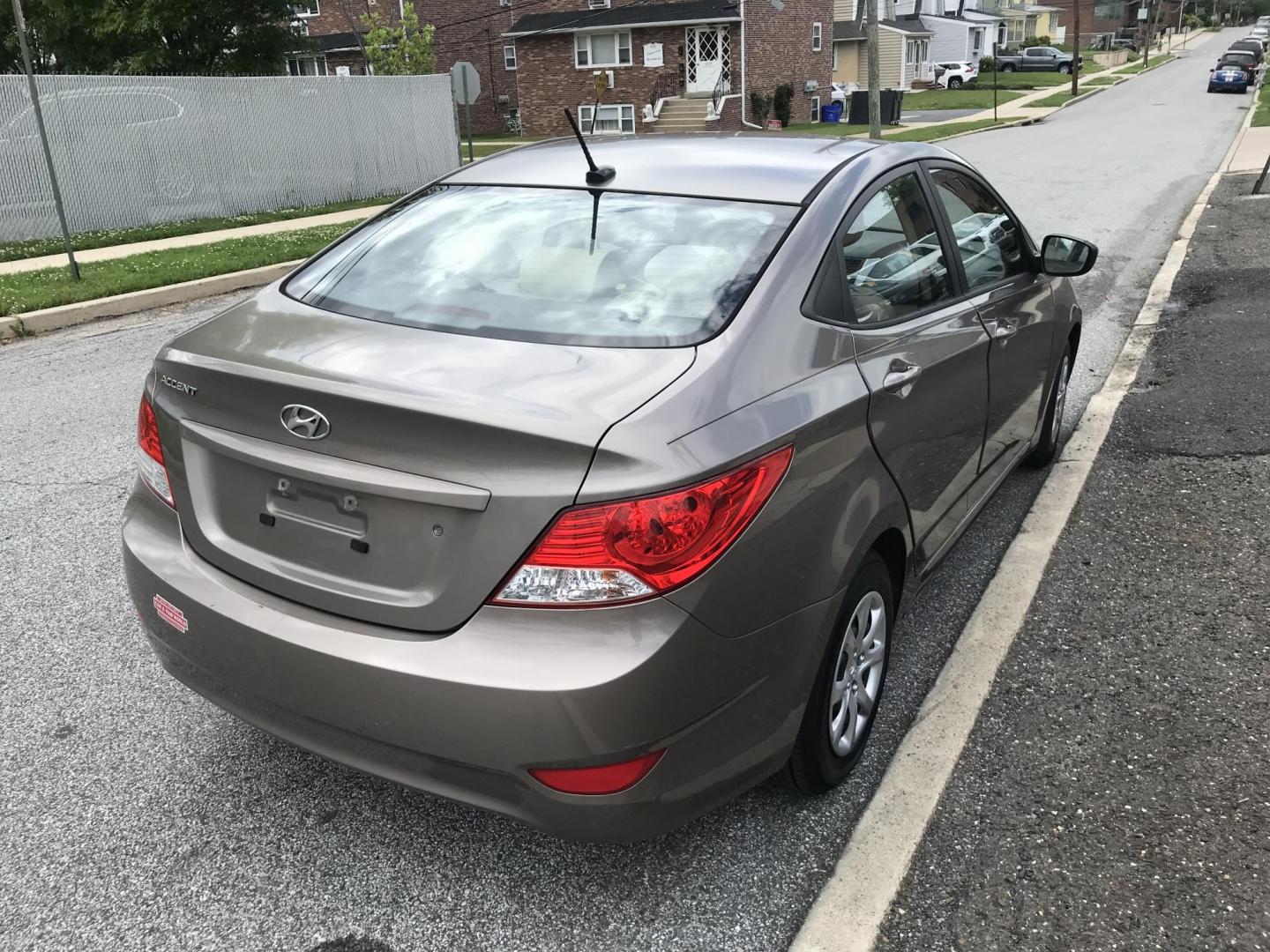 2014 Gold /Tan Hyundai Accent GLS 4-Door (KMHCT4AE6EU) with an 1.6L L4 DOHC 16V engine, Automatic transmission, located at 577 Chester Pike, Prospect Park, PA, 19076, (610) 237-1015, 39.886154, -75.302338 - 2014 Hyundai Accent: Great on gas, new PA inspection, runs EXCELLENT! This vehicle comes inspected and has been given a bumper to bumper safety check. It is very clean, reliable, and well maintained. We offer a unique pay plan that is known for being the easiest and fastest financing option in th - Photo#4