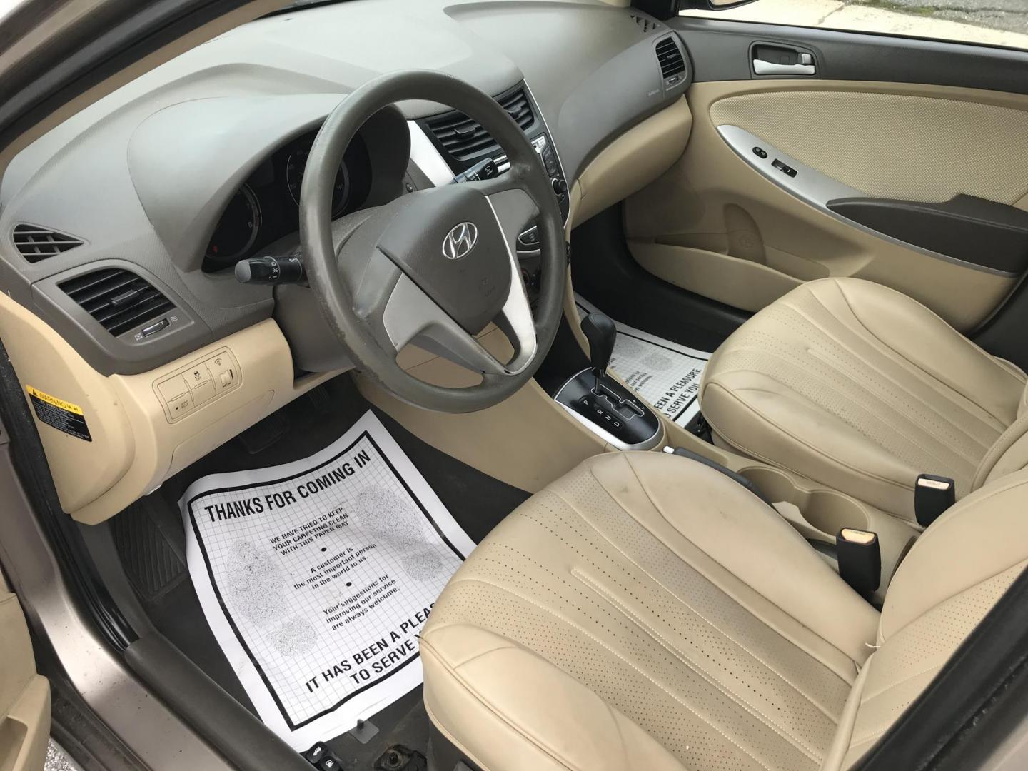 2014 Gold /Tan Hyundai Accent GLS 4-Door (KMHCT4AE6EU) with an 1.6L L4 DOHC 16V engine, Automatic transmission, located at 577 Chester Pike, Prospect Park, PA, 19076, (610) 237-1015, 39.886154, -75.302338 - 2014 Hyundai Accent: Great on gas, new PA inspection, runs EXCELLENT! This vehicle comes inspected and has been given a bumper to bumper safety check. It is very clean, reliable, and well maintained. We offer a unique pay plan that is known for being the easiest and fastest financing option in th - Photo#7