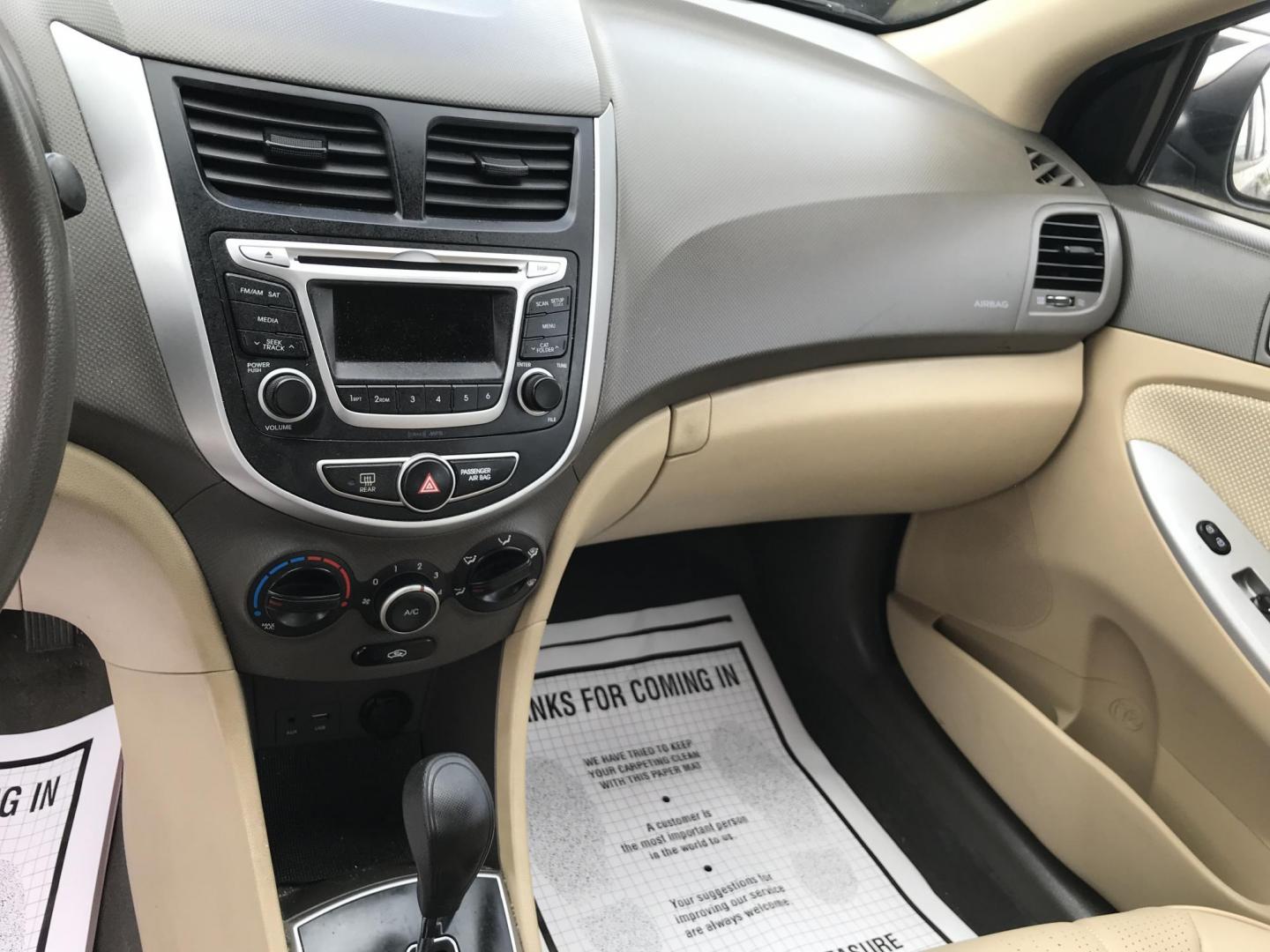 2014 Gold /Tan Hyundai Accent GLS 4-Door (KMHCT4AE6EU) with an 1.6L L4 DOHC 16V engine, Automatic transmission, located at 577 Chester Pike, Prospect Park, PA, 19076, (610) 237-1015, 39.886154, -75.302338 - 2014 Hyundai Accent: Great on gas, new PA inspection, runs EXCELLENT! This vehicle comes inspected and has been given a bumper to bumper safety check. It is very clean, reliable, and well maintained. We offer a unique pay plan that is known for being the easiest and fastest financing option in th - Photo#12