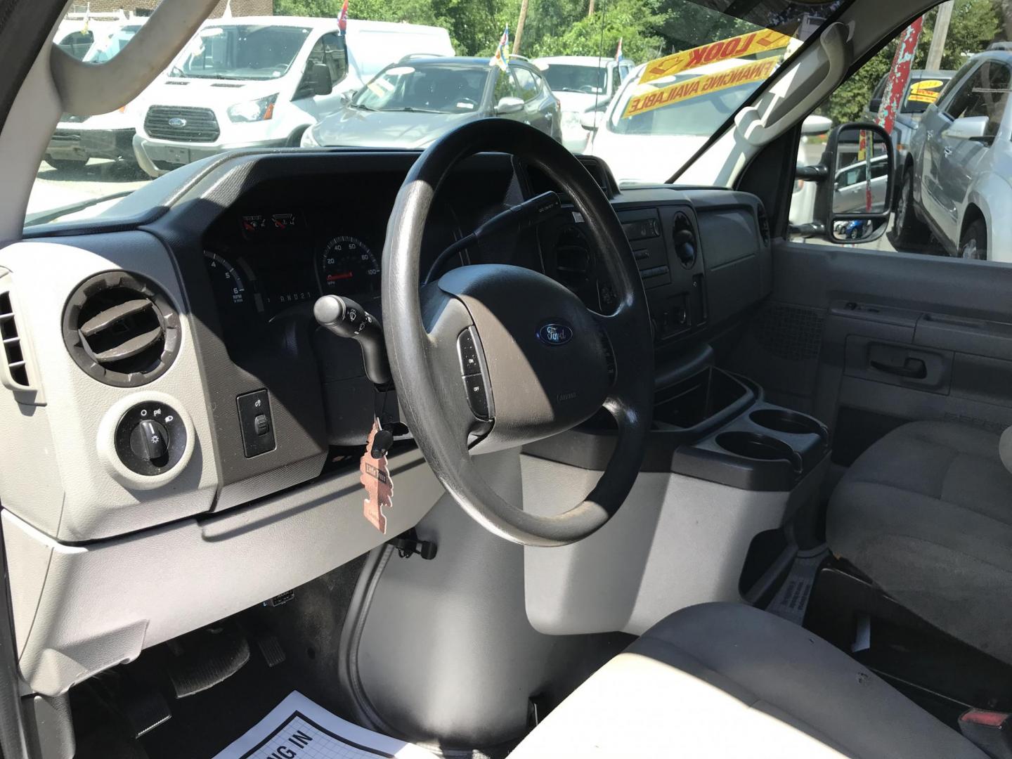2014 White /Gray Ford E-Series Van E-350 Super Duty (1FTSE3EL4ED) with an 5.4L V8 SOHC 16V FFV engine, 4-Speed Automatic transmission, located at 577 Chester Pike, Prospect Park, PA, 19076, (610) 237-1015, 39.886154, -75.302338 - 2014 Ford Econoline E350: Only 139k miles, ladder racks, shelving, no side or rear windows, partition, new PA inspection, RUNS LIKE NEW! This vehicle comes inspected and has been given a bumper to bumper safety check. It is very clean, reliable, and well maintained. We offer a unique pay plan tha - Photo#13